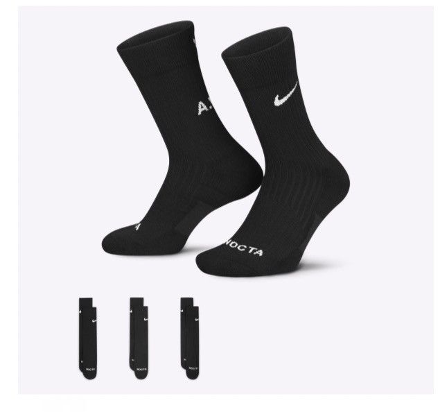 Nike Black Nike nocta socks 3 pack Size ONE SIZE - 3 Thumbnail