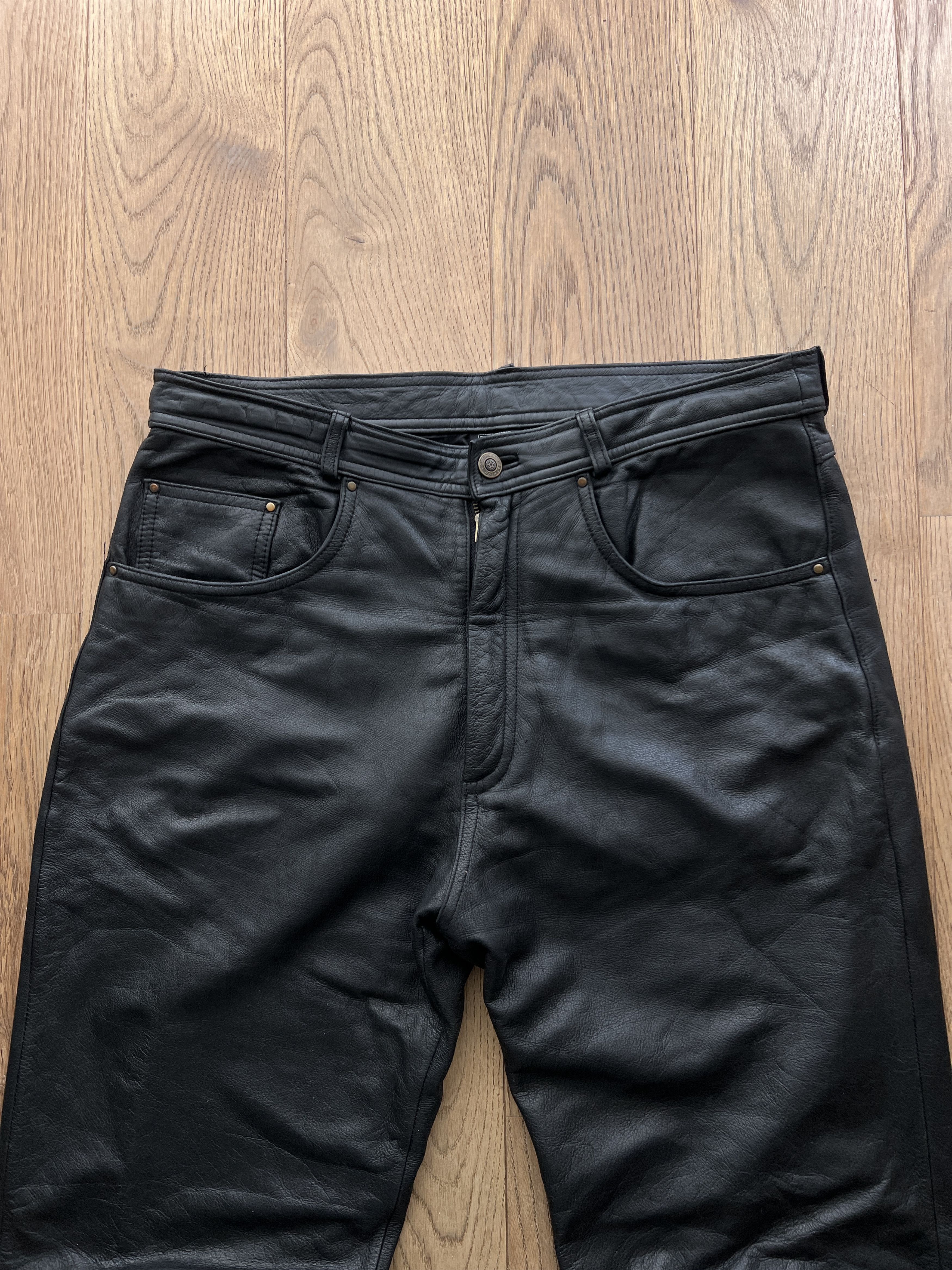 Hysteric Glamour Vintage shine leather pants balenciaga rick owens LGB vibe Size US 34 / EU 50 - 6 Thumbnail