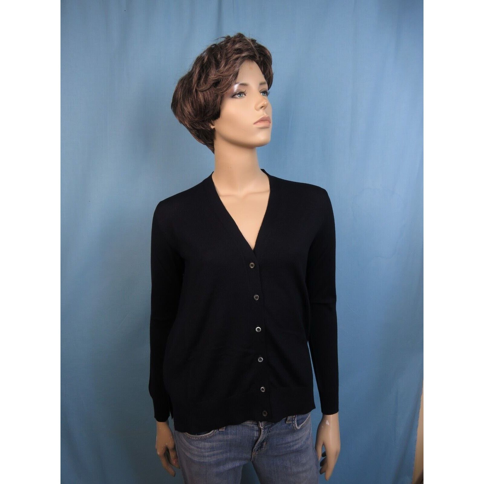 Prada PRADA DNA860 BLUE WOOL BUTTONS LONG SLEEVE CARDIGAN 36 4 $1K Size XS / US 0-2 / IT 36-38 - 8 Thumbnail