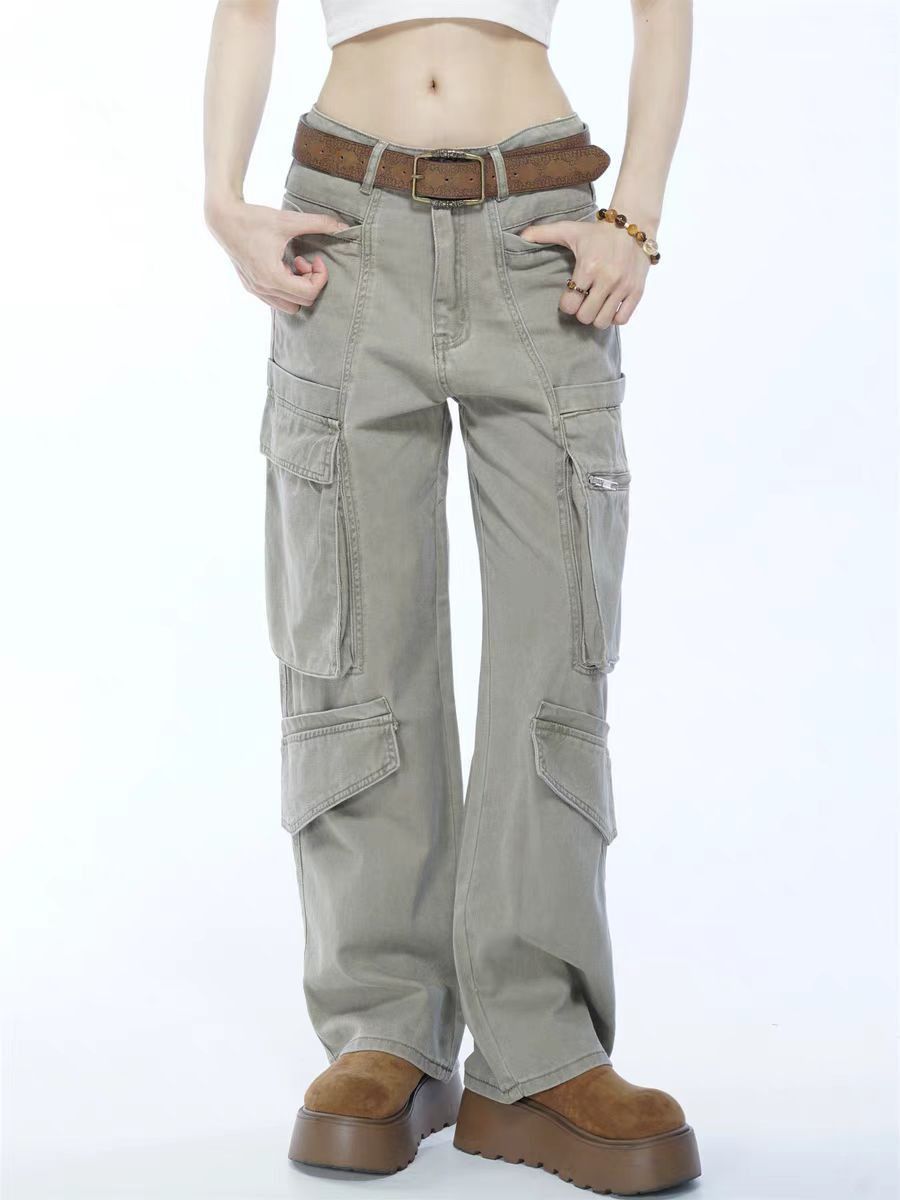 Designer × Vintage Done high waist baggy vintage Y2K work trousers Size 30" / US 8 / IT 44 - 1 Thumbnail