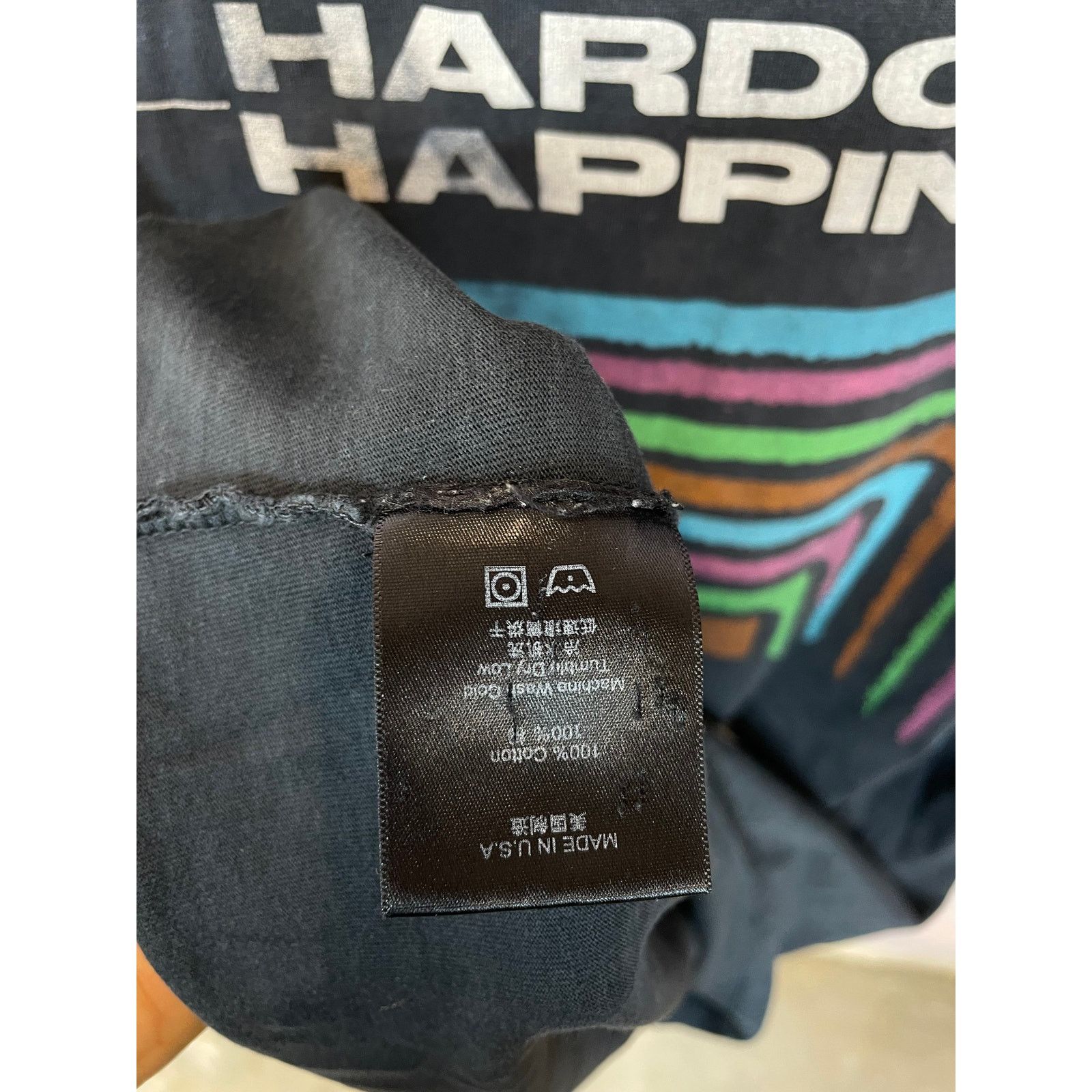 Rhude Rhude Hardcore Tee Black Wash Multi Used XS Size US XS / EU 42 / 0 - 5 Thumbnail