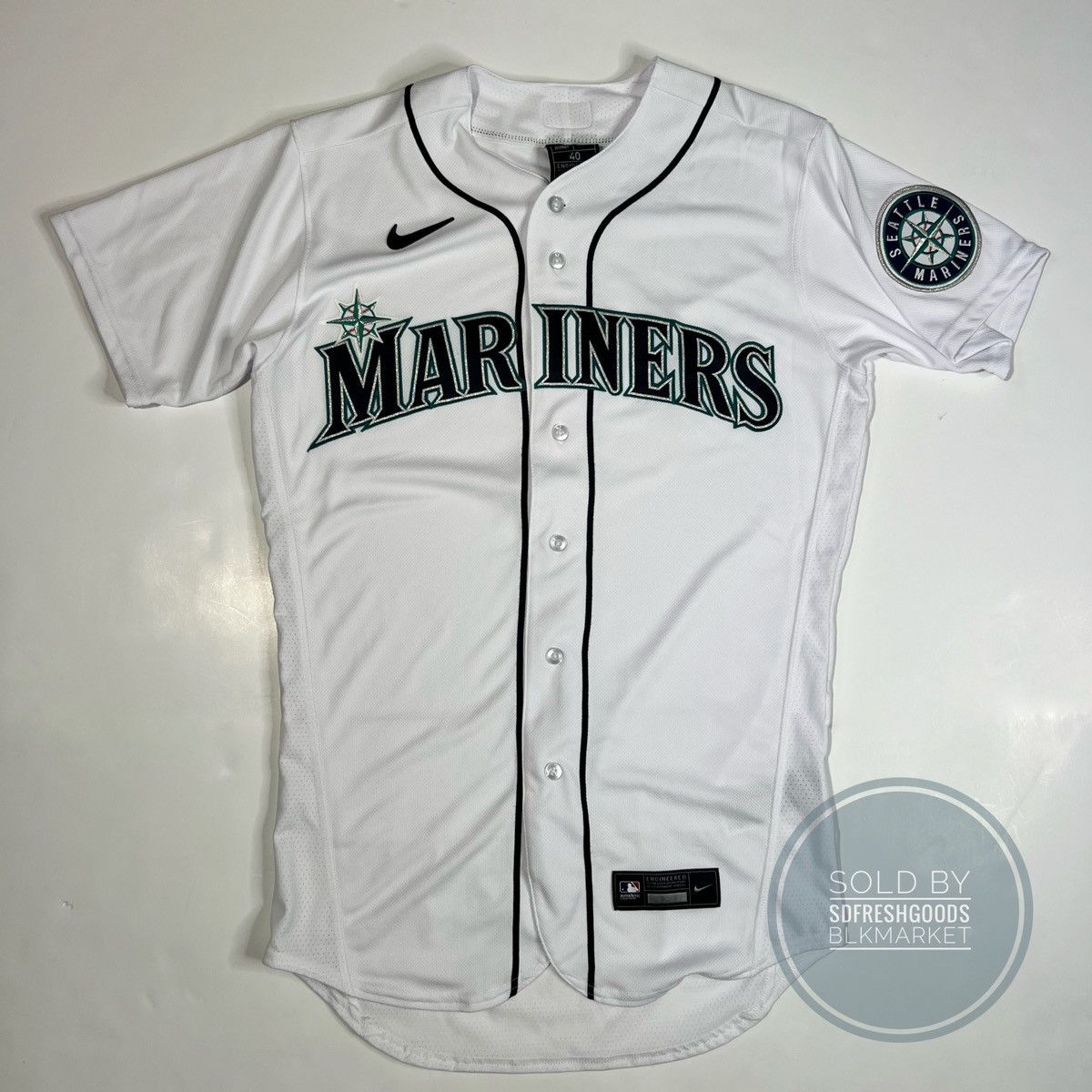 Nike Nike MLB Seattle Mariners Home Limited Jersey Stitched 40 M Size US M / EU 48-50 / 2 - 2 Thumbnail