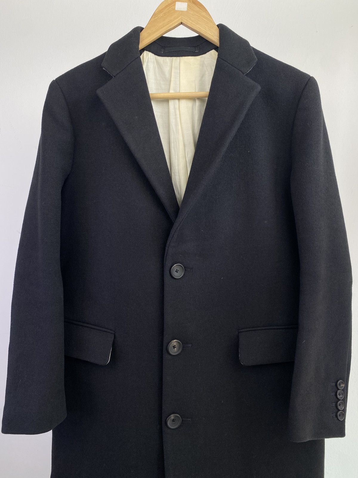 Japanese Brand Scye Supreme Chaster Coat Wool Melton Tailored Coat Size US S / EU 44-46 / 1 - 4 Thumbnail