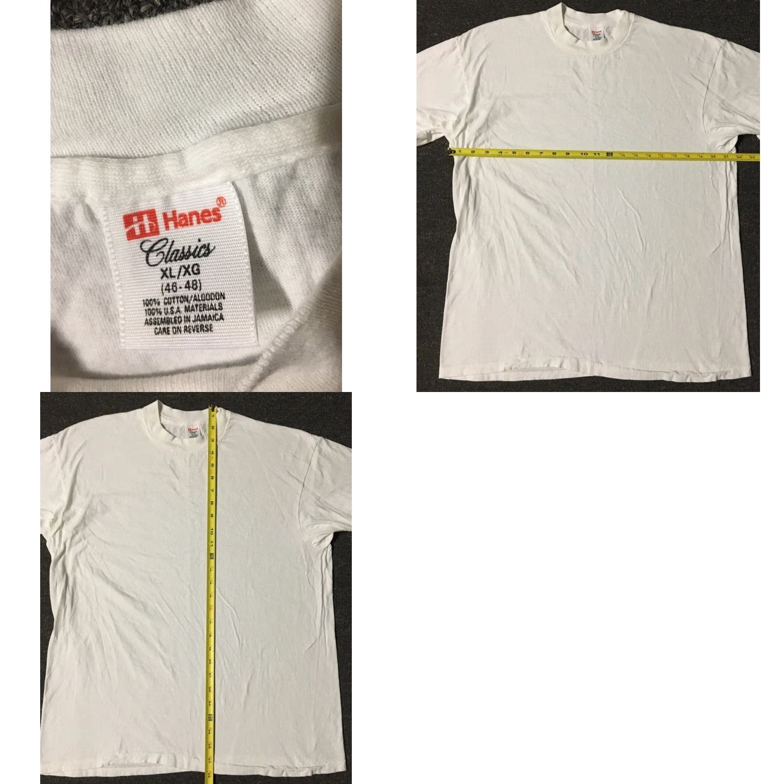 Hanes VINTAGE Hanes T-Shirt 80s 90s Faded White M Surf Skate Grunge Punk Trucker Rock Biker 90s USA Mens Shirt Size US M / EU 48-50 / 2 - 8 Thumbnail
