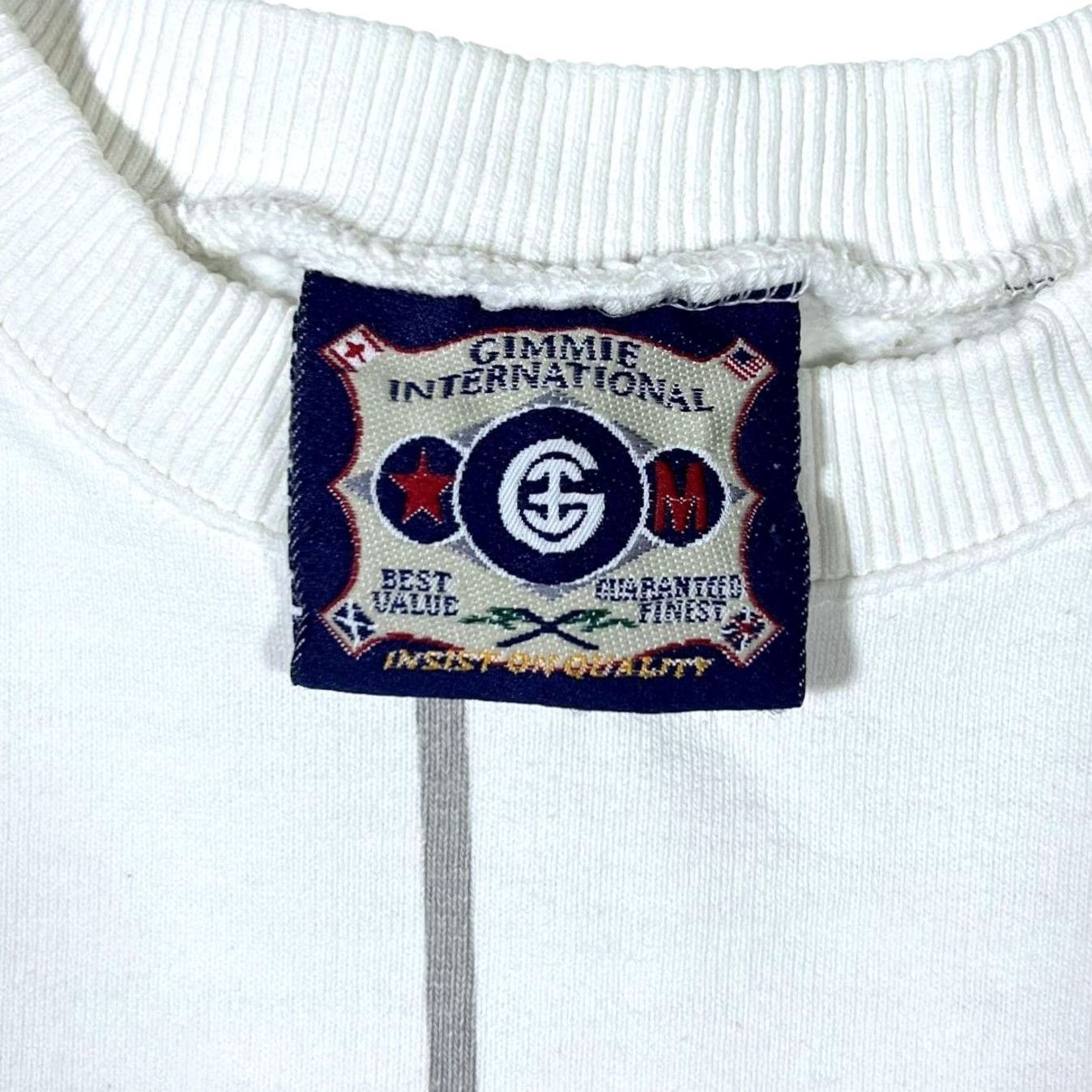 Vintage Vintage Gimmie International Embroidered White Striped Crewneck Sweatshirt M Size US M / EU 48-50 / 2 - 4 Thumbnail