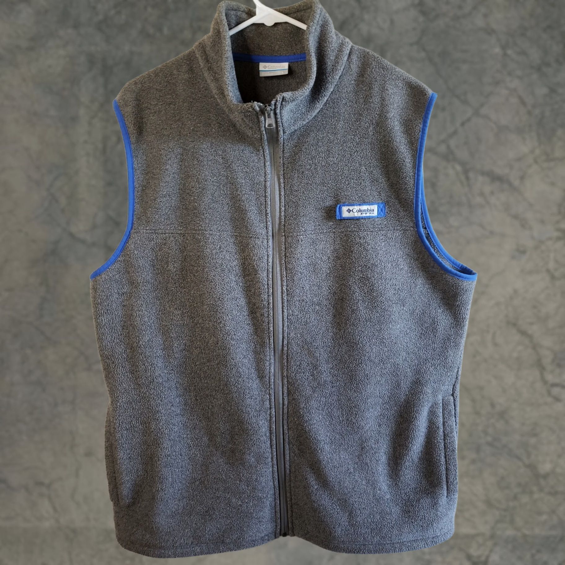 Vintage Columbia PFG Vest L Gray Fleece Full Zip Blue Trim Men's Size US L / EU 52-54 / 3 - 1 Thumbnail