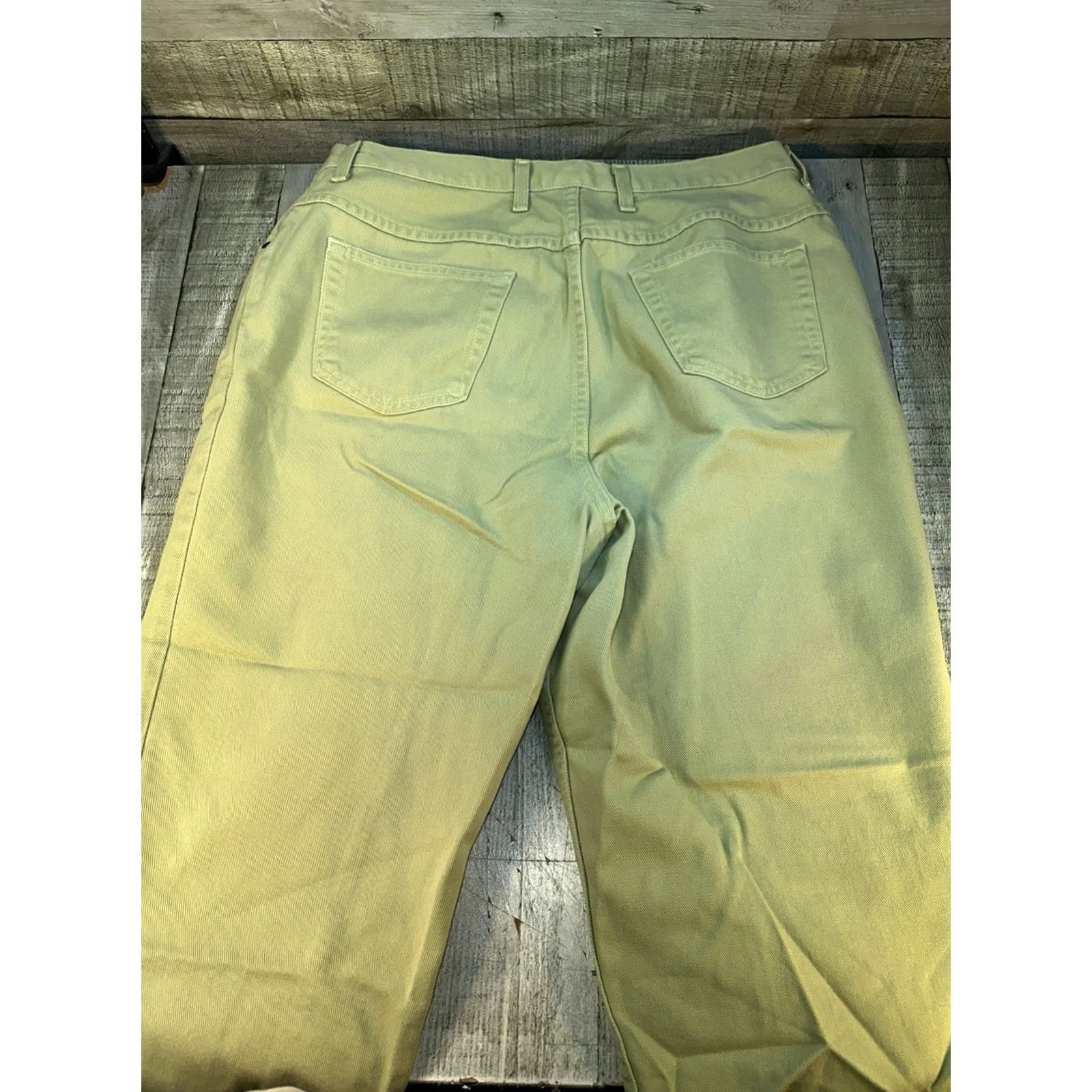 Vintage Newport News Jeanology Wide Leg Capris Size 18 Khaki Beige Vintage Y2K Casual Pants Women's Capris Pant Size 40" / US 18 - 2 Thumbnail