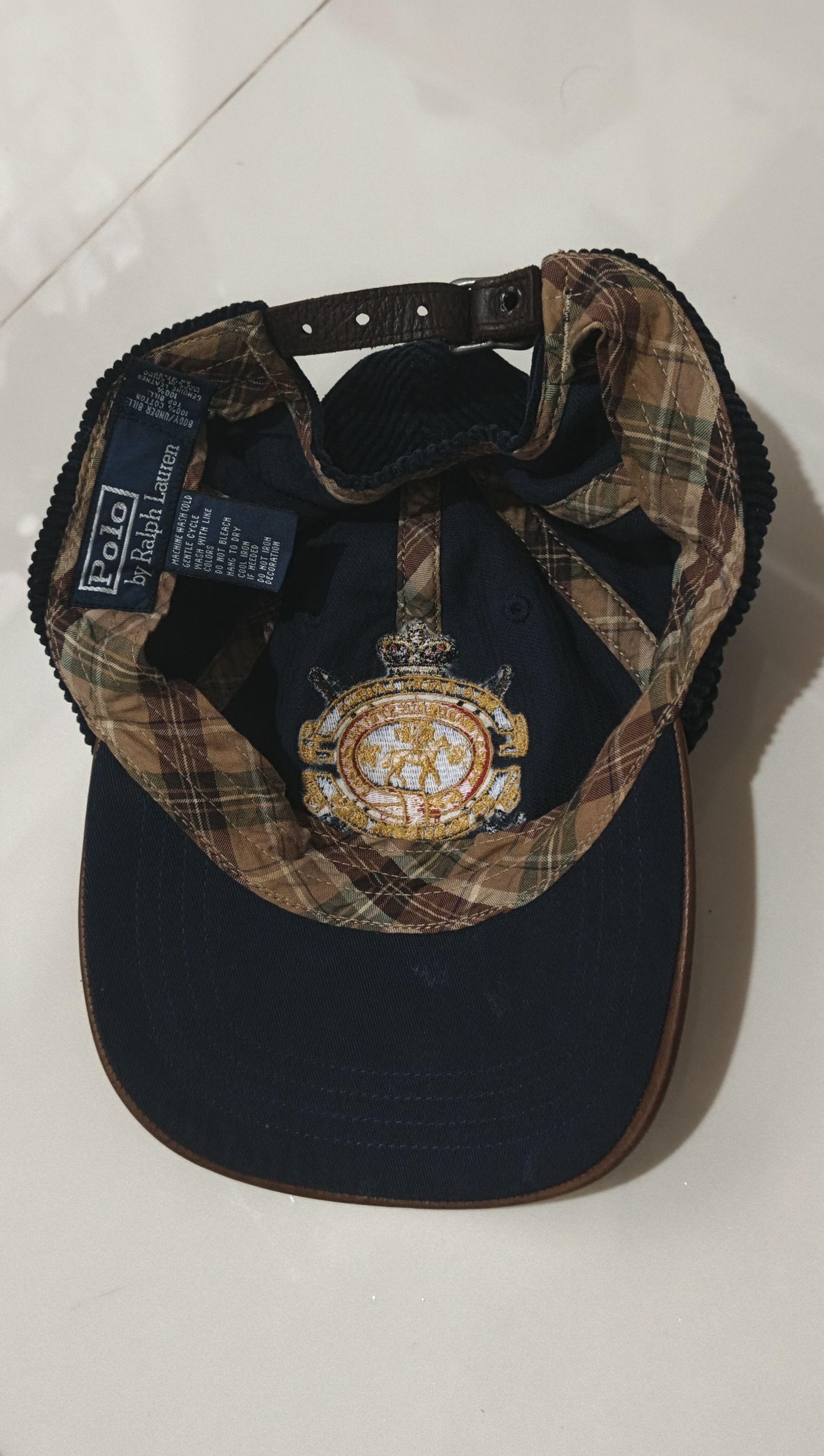 Polo Ralph Lauren Rare vintage rl cords leather bill cap Size ONE SIZE - 3 Thumbnail