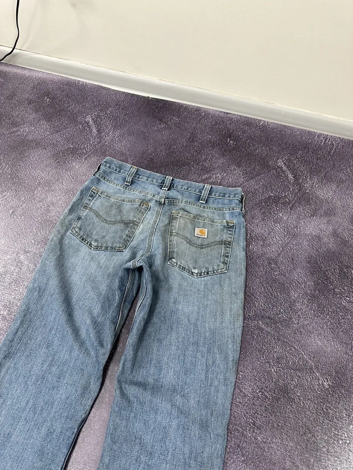 Carhartt × Vintage Vintage Carhartt USA Blue Work Hype Denim Jeans Size US 32 / EU 48 - 4 Thumbnail