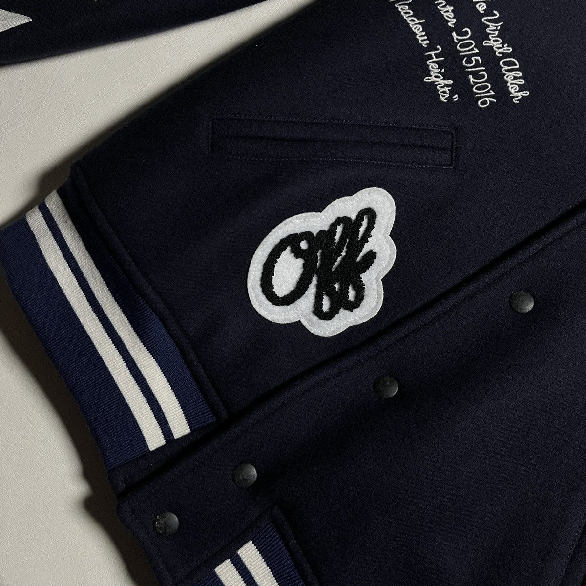 Off-White Off-White VIRGIL ABLOH 2015 Fall/Winter Letterman Jacket Size US XS / EU 42 / 0 - 6 Thumbnail