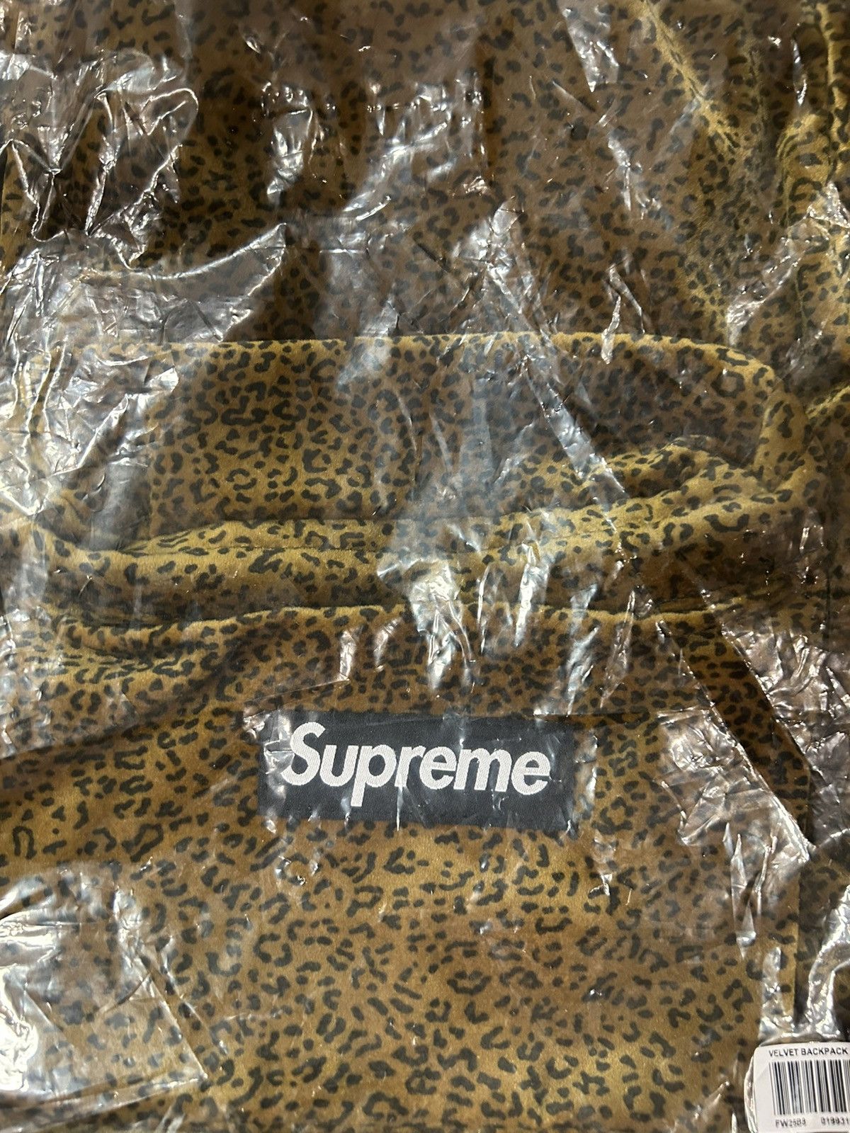 Supreme Supreme Velvet Backpack Tan Leopard Size ONE SIZE - 3 Thumbnail