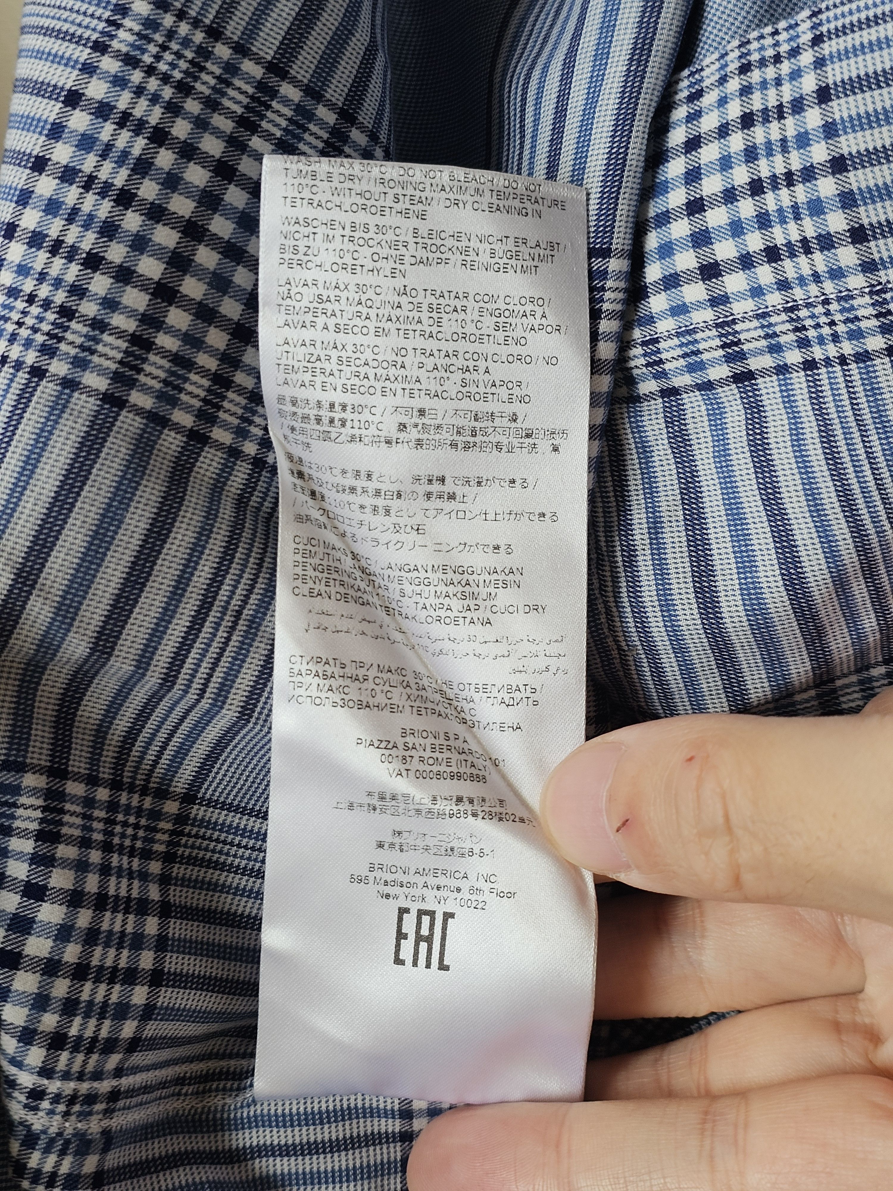 Brioni BRIONI Men's Striped Shirt Size XL Size US XL / EU 56 / 4 - 6 Thumbnail