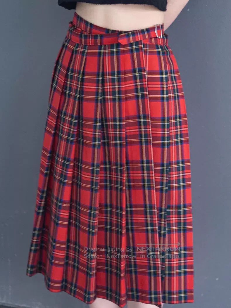 Junya Watanabe Junya Watanabe size F Red plaid wrap-around skirt Size 23" - 5 Thumbnail