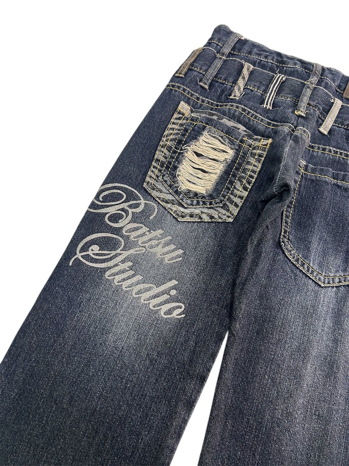 Japanese Brand × Vintage 💥Vintage Japanese Denim Distressed Punk Style Jeans Size US 28 / EU 44 - 5 Thumbnail