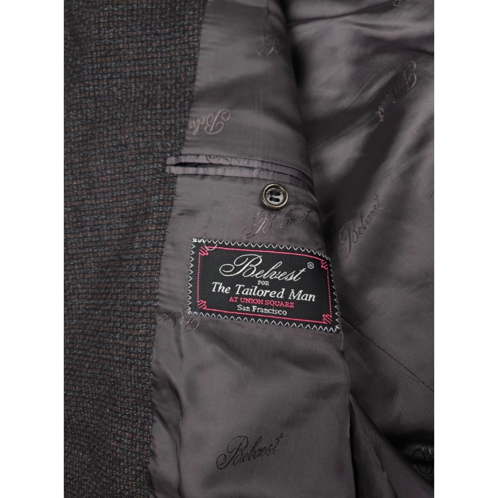 Vintage Belvest Blazer Jacket Men's 54 Gray Wool Cashmere Blend Italy Blazer 44" Chest Three-Button Single-Breasted Casual Business Formal Travel Size US L / EU 52-54 / 3 - 6 Thumbnail