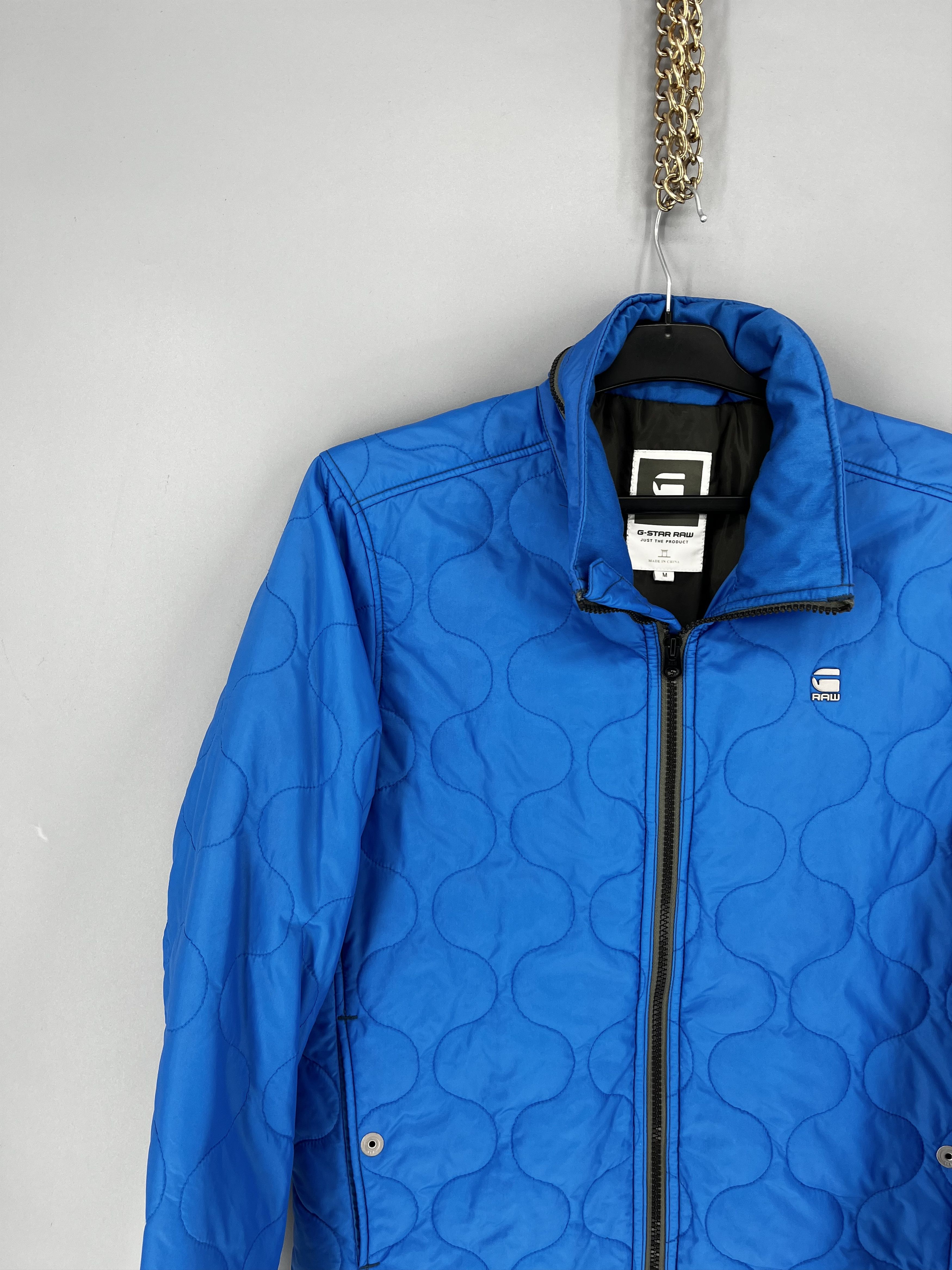 Raw State G-Star RAW Blue Quilted Zip Jacket Men’s Size US M / EU 48-50 / 2 - 4 Thumbnail