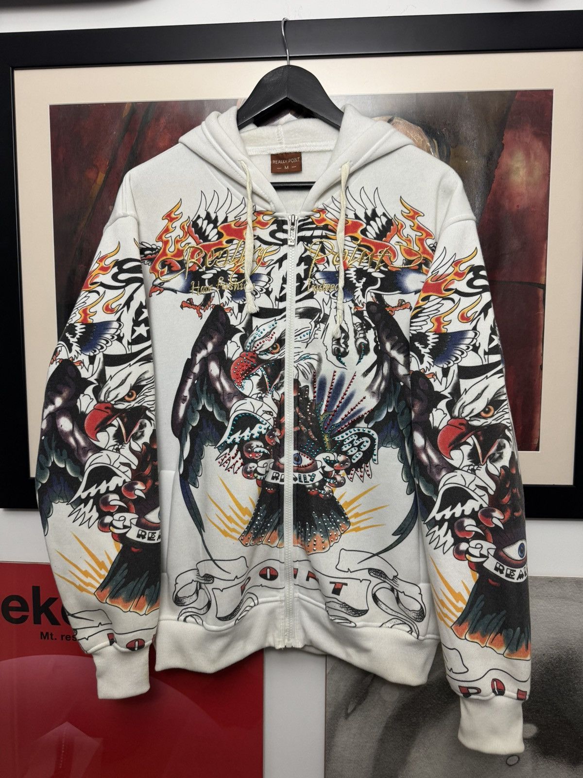 Ed Hardy ❄️❄️ Really Point Like Ed Hardy Drip Zip Hoodie Rare Tattoo Size US M / EU 48-50 / 2 - 1 Thumbnail