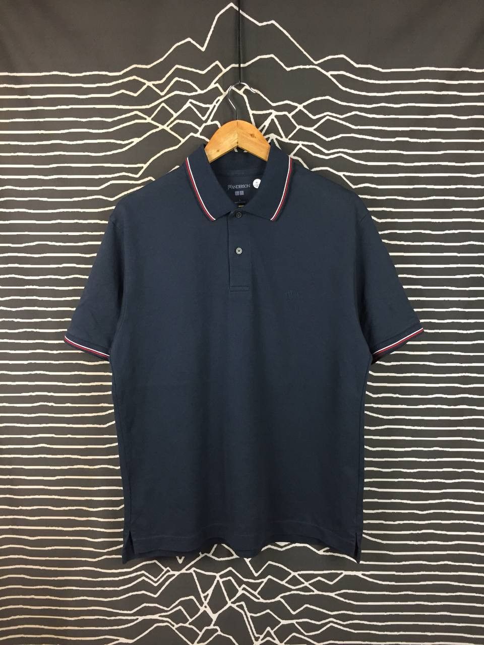 JW Anderson × Uniqlo Uniqlo x JW Anderson Navy Blue Tipped Polo Shirt Size L Size US L / EU 52-54 / 3 - 2 Thumbnail