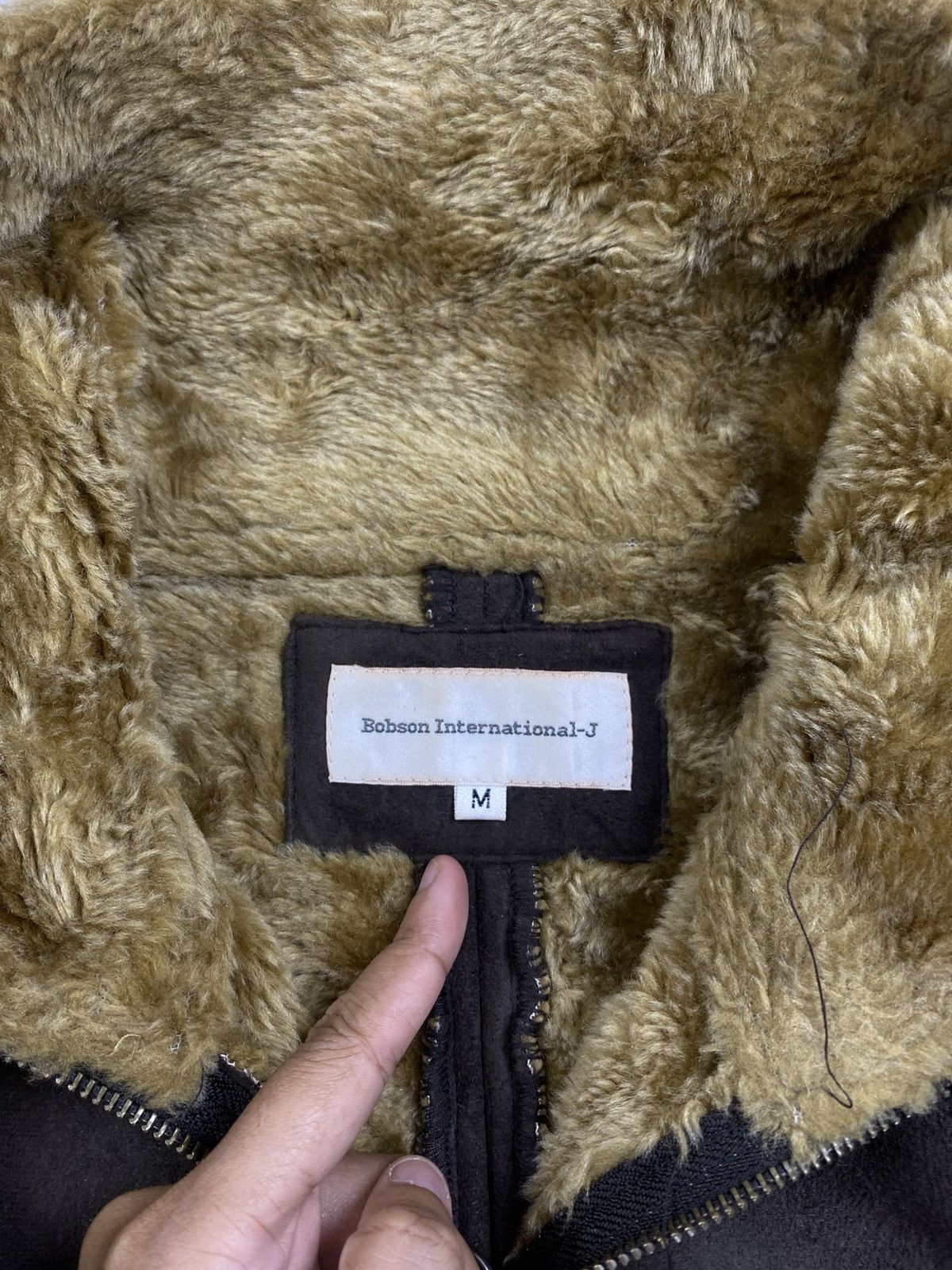 Vintage Bobson International Brown Sherpa Suede Leather Jacket Size US M / EU 48-50 / 2 - 9 Thumbnail