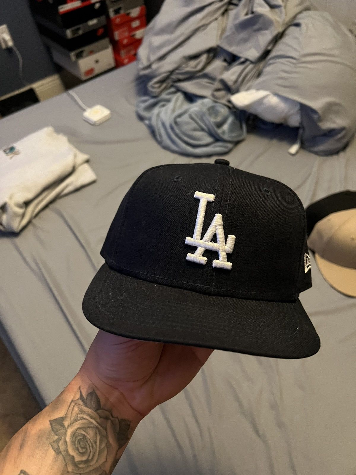 New Era Los Angeles Dodgers Navy Fitted Hat Navy Size ONE SIZE - 1 Thumbnail