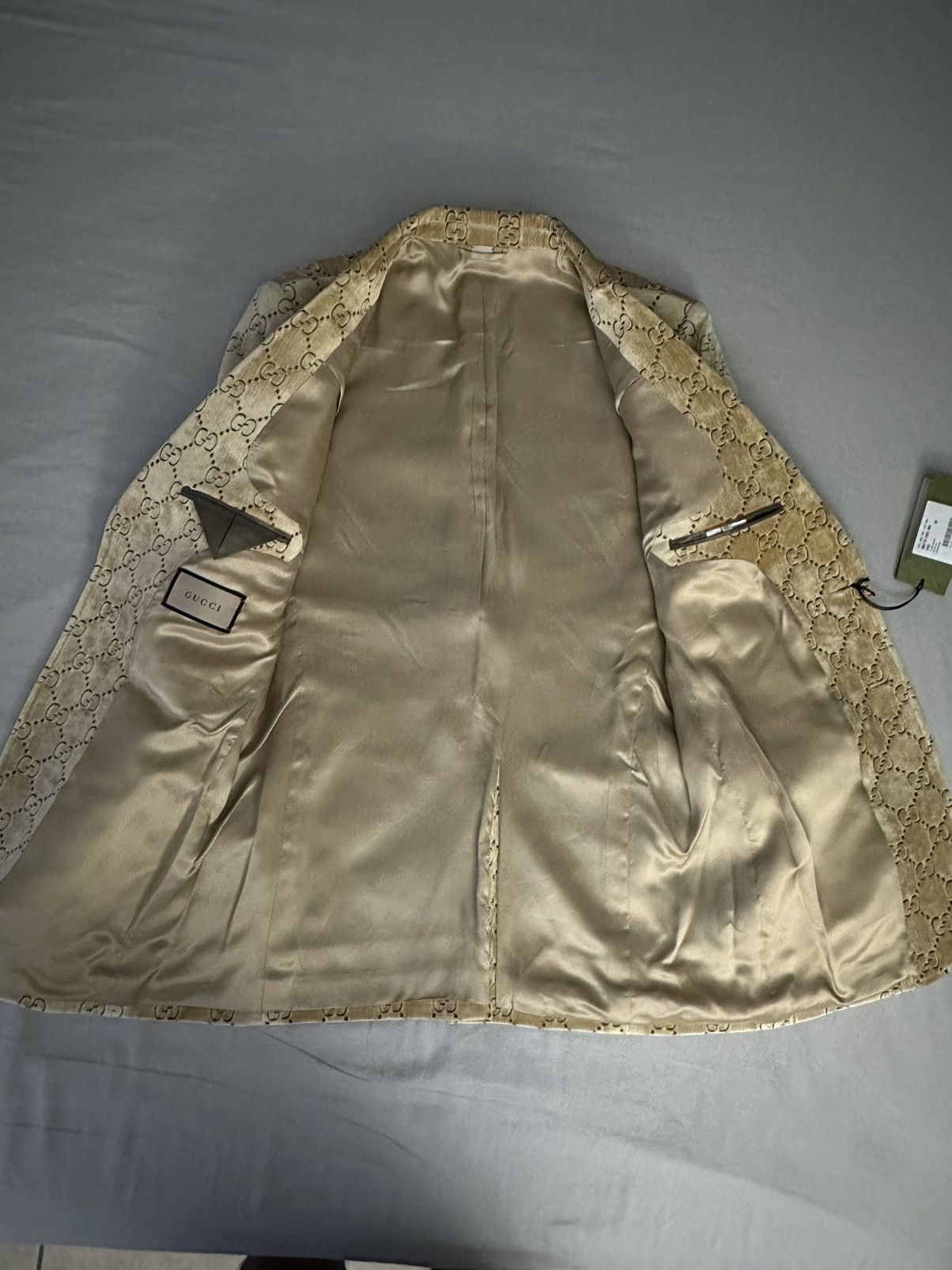 Gucci Aria GG Velvet Jacket Size 50R - 6 Thumbnail