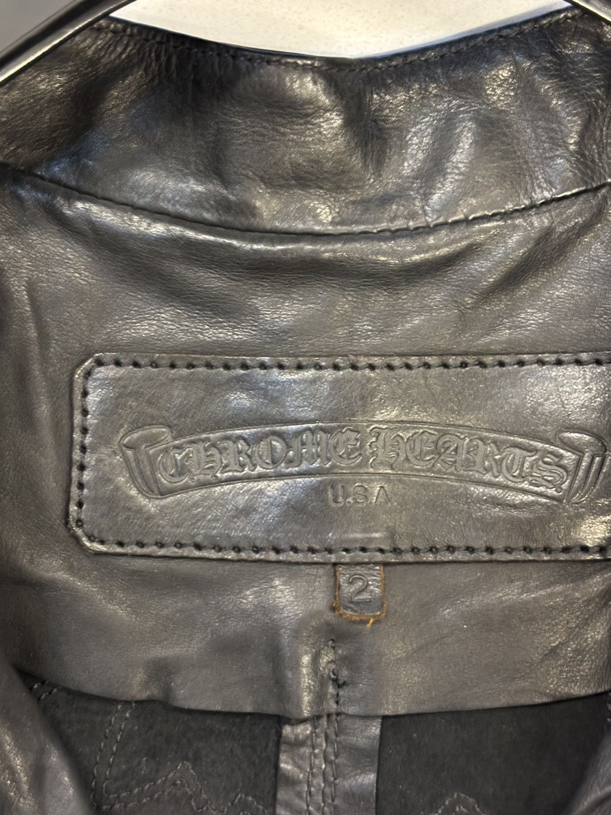 Chrome Hearts 1 of 1 RARE 80 cross Patches leather EZ Rider pullover jkt Size US S / EU 44-46 / 1 - 4 Thumbnail