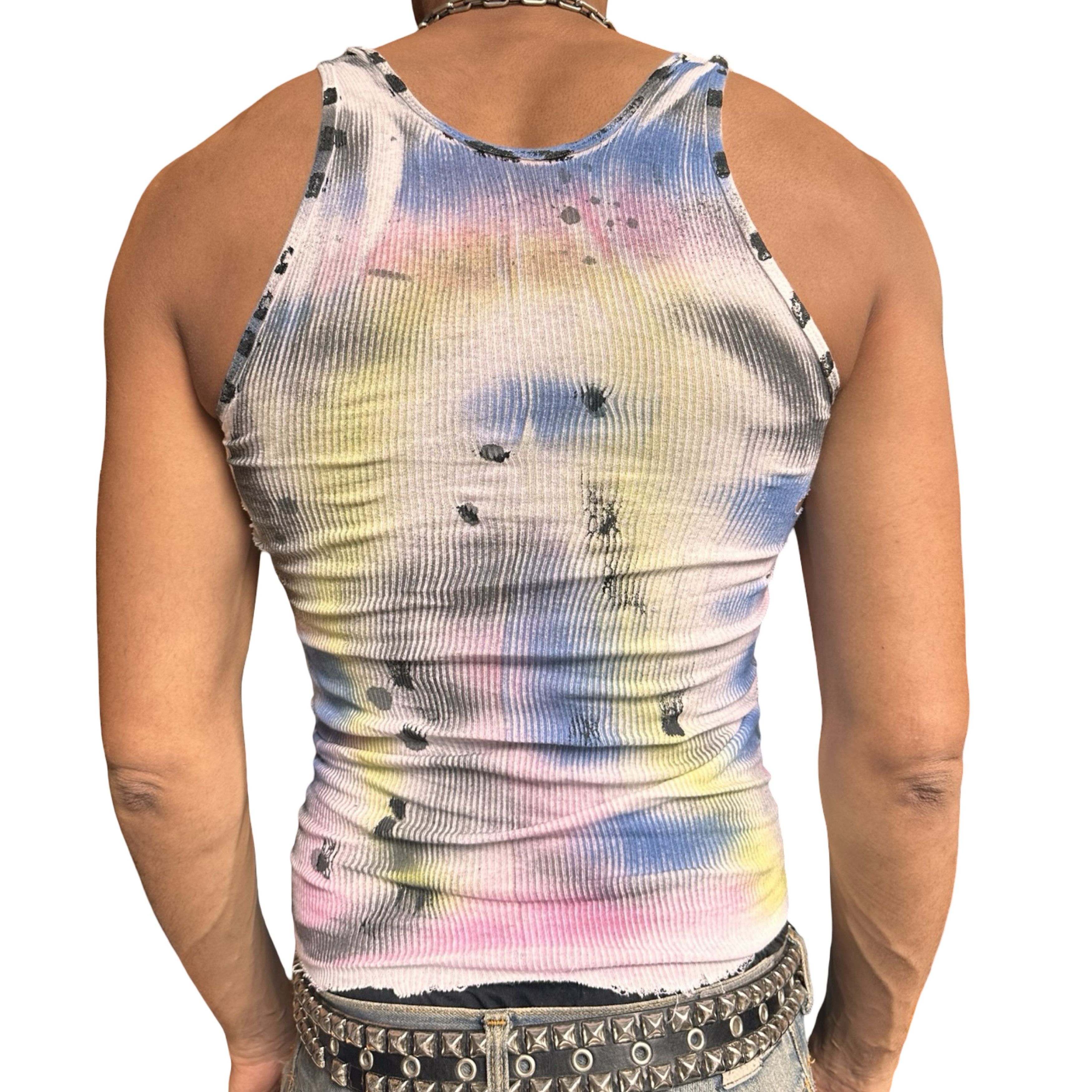 Hanes 'Decay' White Pink/Black Graphic Print Tank Top - Small Size US S / EU 44-46 / 1 - 4 Thumbnail