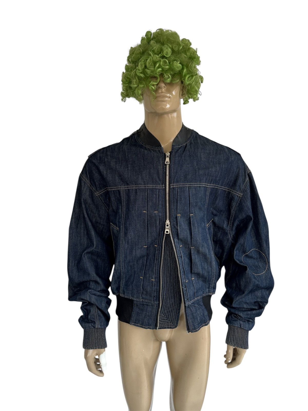 Juun.J SS16 RUNWAY Bomber Denim Jacket Size US L / EU 52-54 / 3 - 3 Thumbnail
