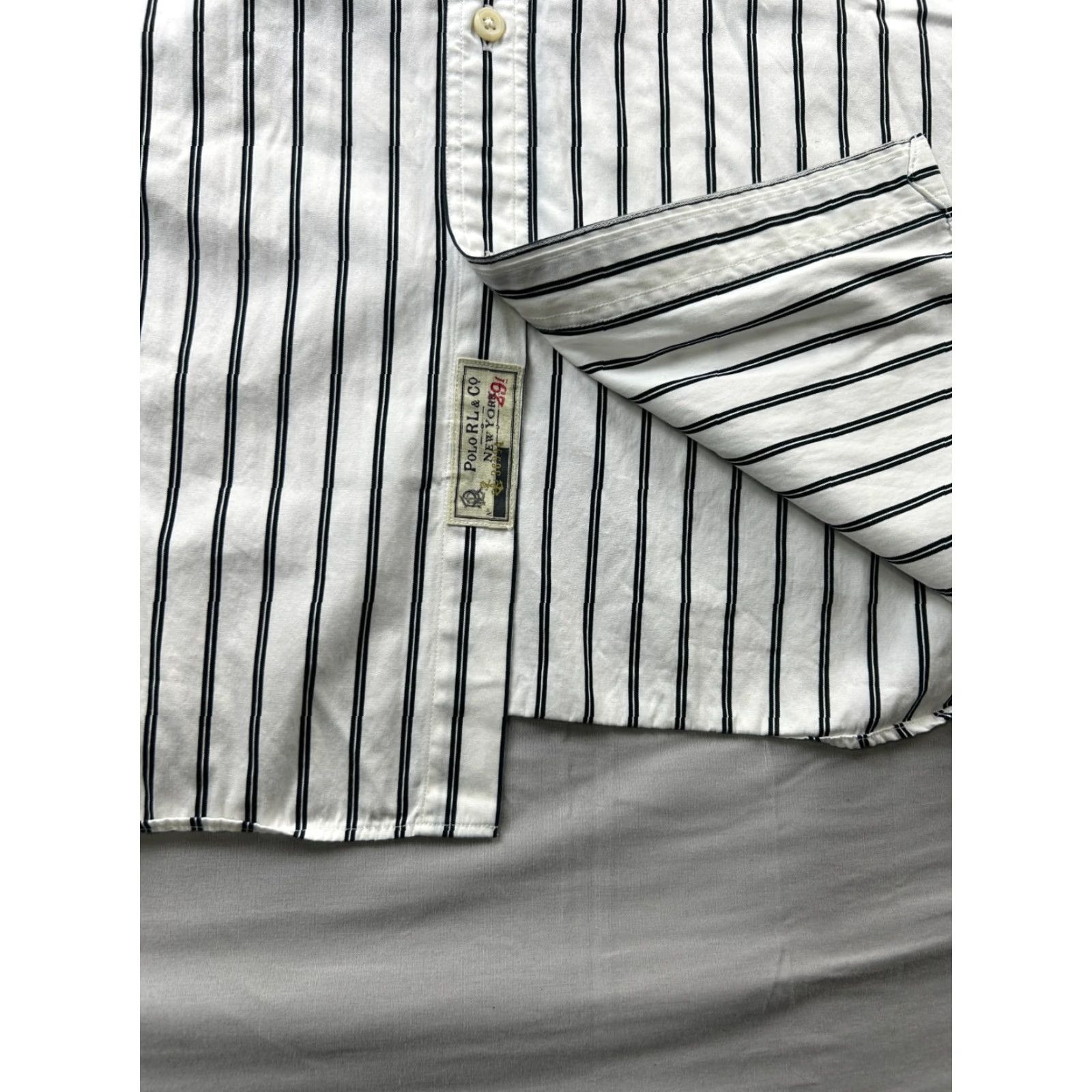 Polo Ralph Lauren Polo Ralph Lauren Shirt Mens XL Nautical White Striped Button-Down Collar Crew Crest Details Shirt Size US XL / EU 56 / 4 - 7 Thumbnail