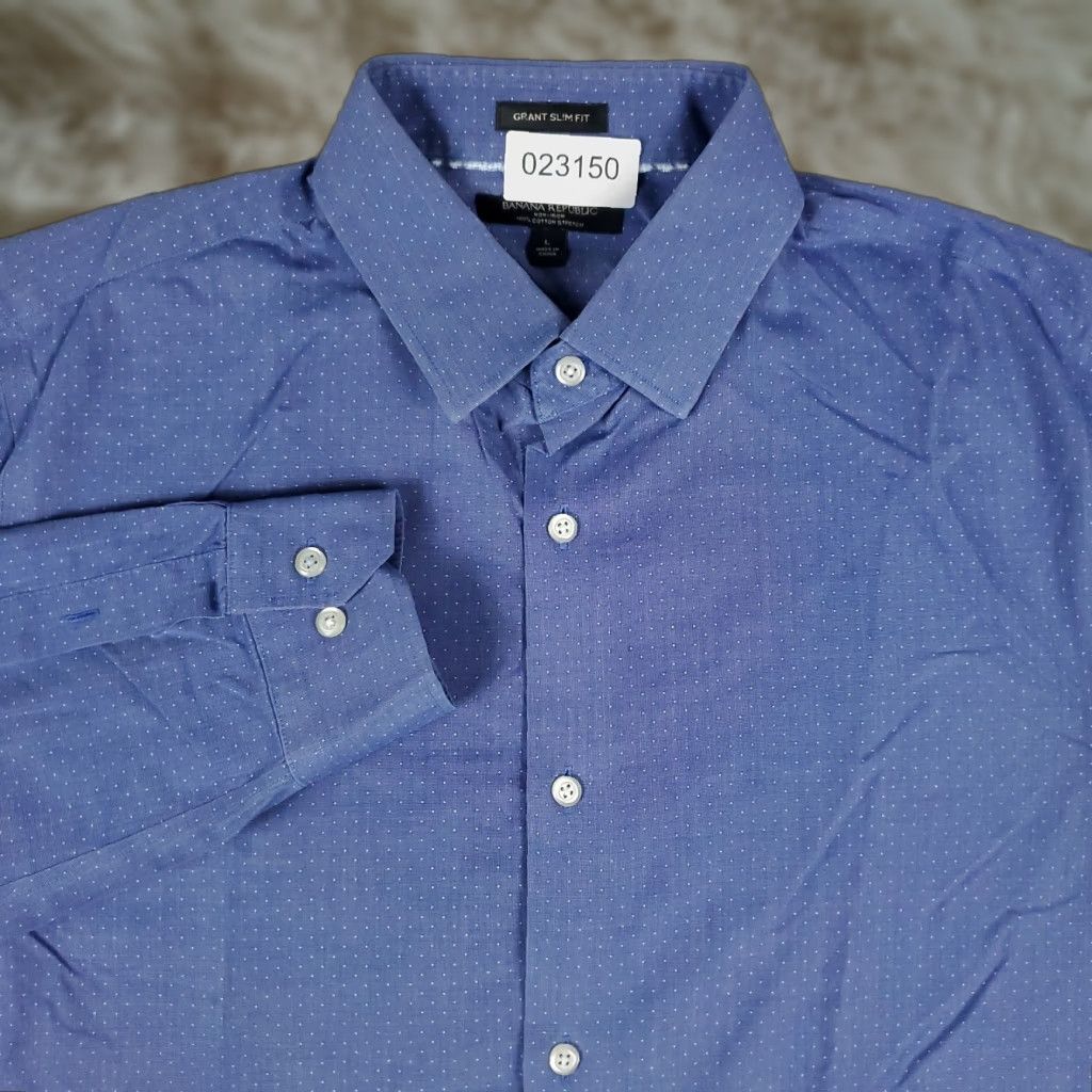 Banana Republic VINTAGE Banana Republic Shirt Mens Large Blue Casual Button Up Long Sleeve Size US L / EU 52-54 / 3 - 1 Thumbnail