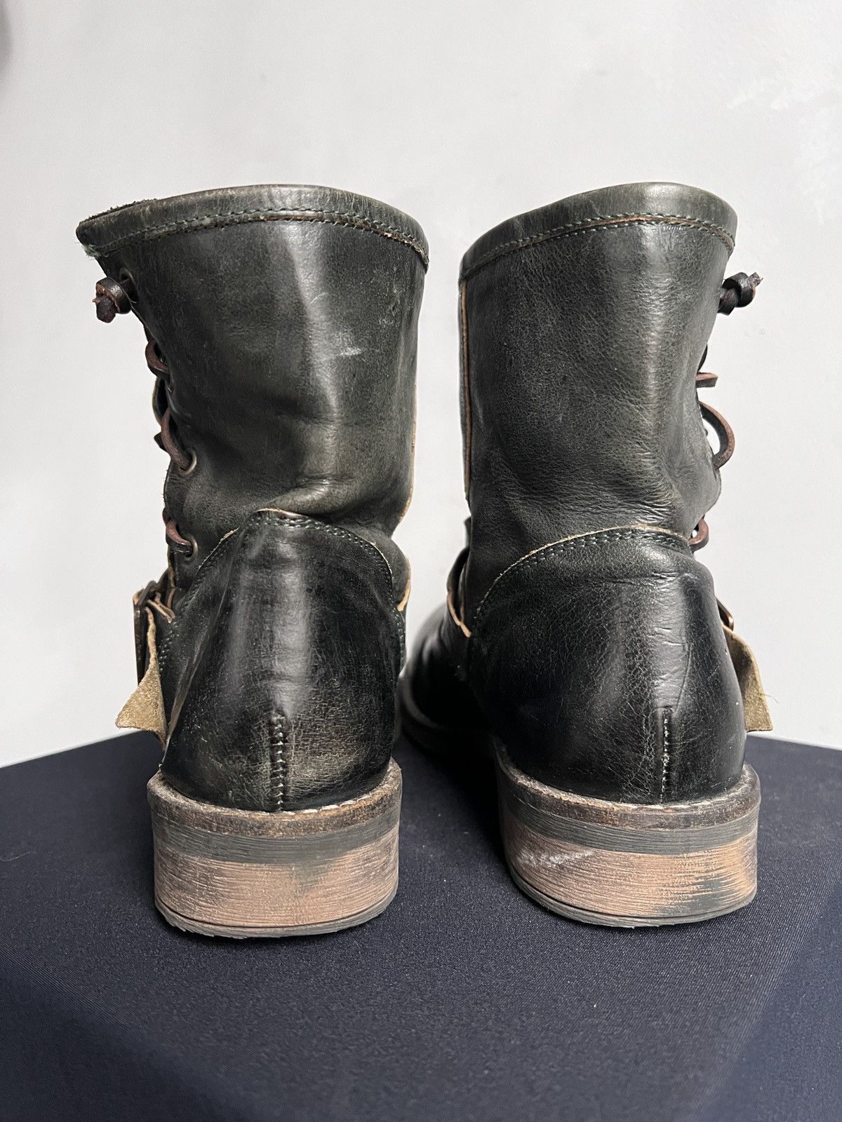 Buffalo London Buffalo avant garde leather boots style Airstep green Size US 7 / EU 40 - 4 Thumbnail