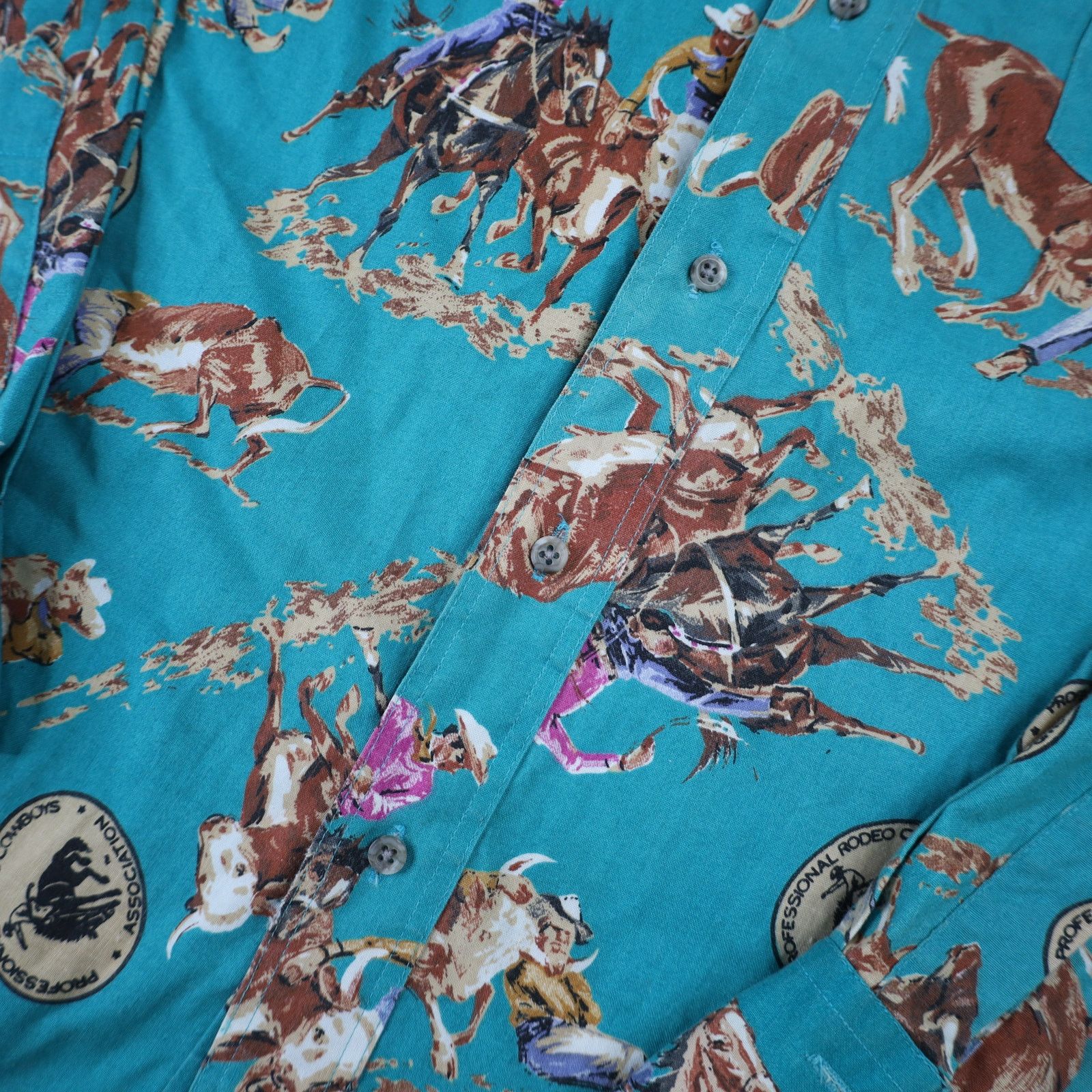 Vintage × Wrangler VTG Wrangler Professional Rodeo Cowboys Assn Shirt Size US XL / EU 56 / 4 - 6 Thumbnail