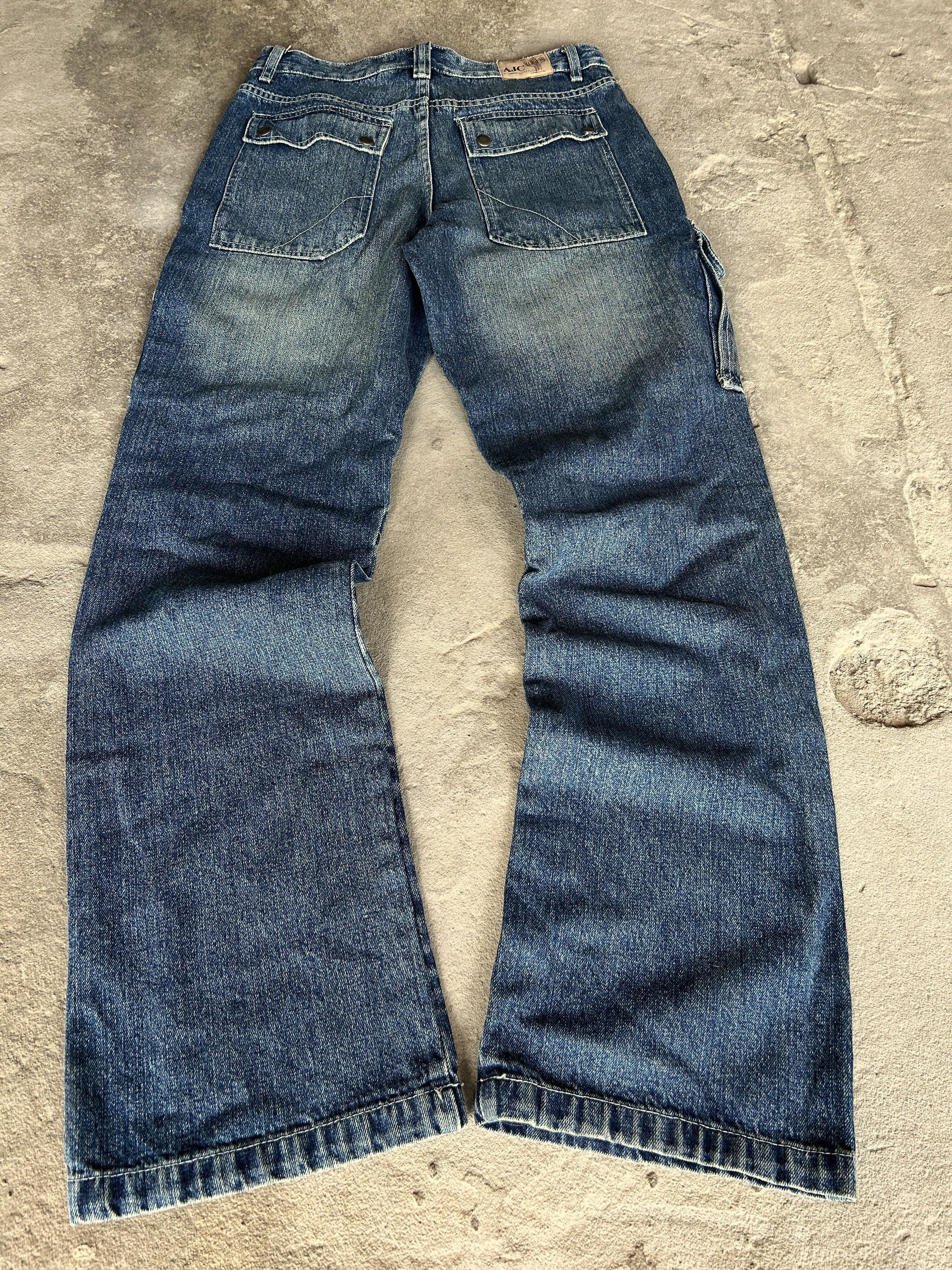 Japanese Brand Y2K Baggy Cargo Denim Jeans Wide Leg Utility Skate Style Size US 32 / EU 48 - 2 Thumbnail