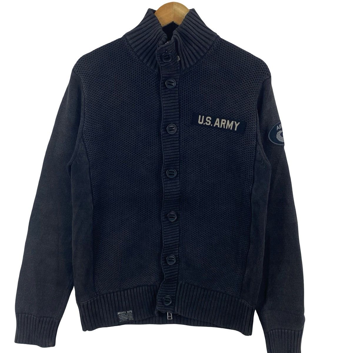 Avirex AVIREX U.S ARMY Military Knit Cardigan Sweater Button Up Size US L / EU 52-54 / 3 - 6 Thumbnail