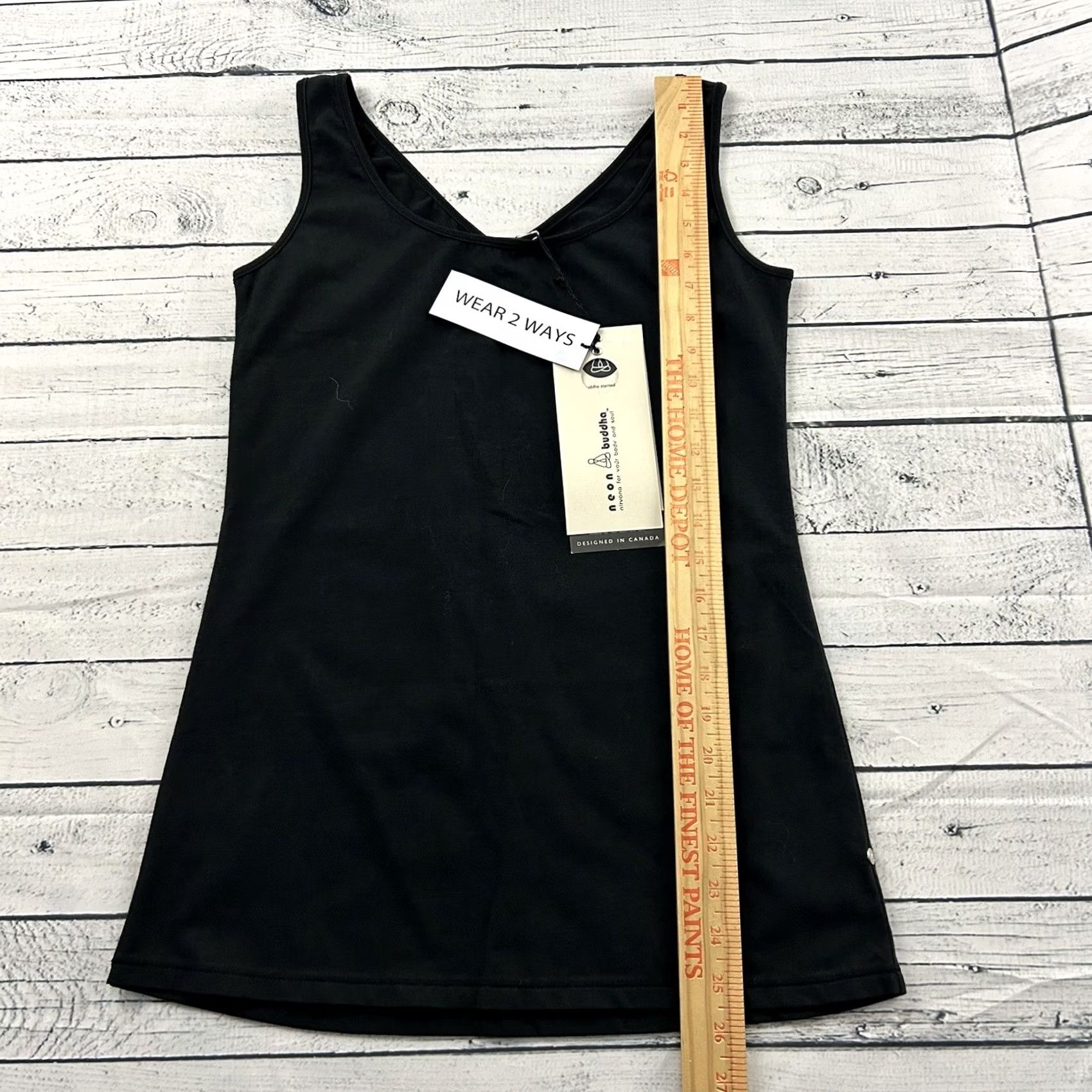 Vintage Neon Buddha Sleeveless Casual Yoga Tank Top XS Black 9 Size XS / US 0-2 / IT 36-38 - 2 Thumbnail