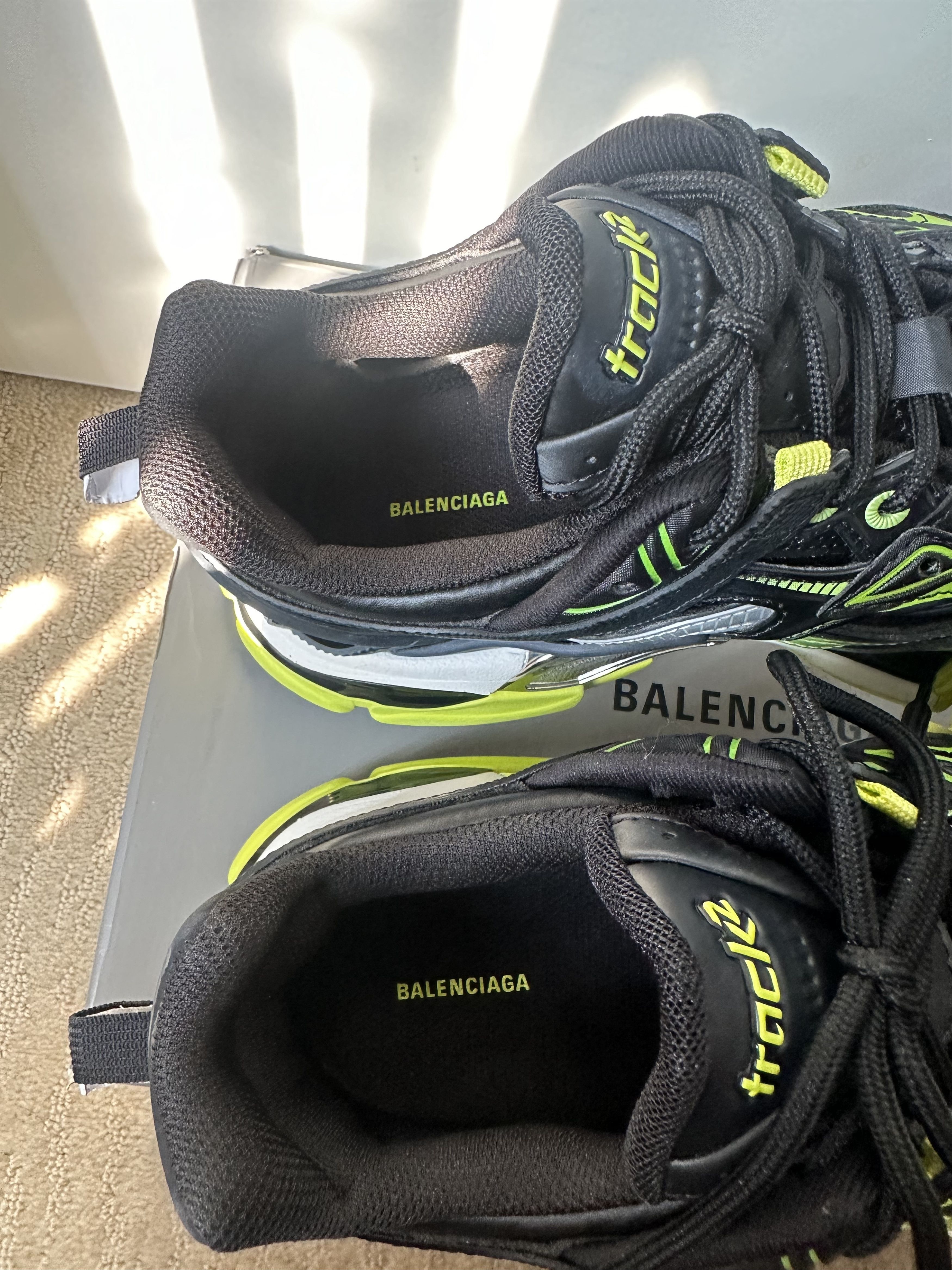 Balenciaga Black Neon Yellow Shoes Balenciaga Track Sneaker Black
