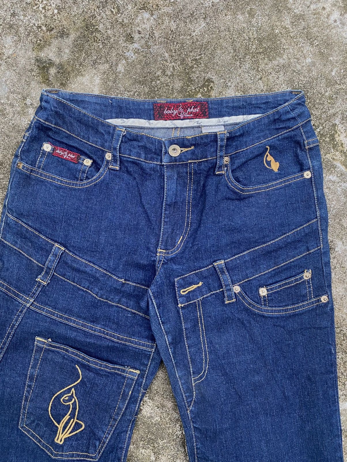 If Six Was Nine BABY PHAT FLARED JEANS Size 30" / US 8 / IT 44 - 3 Thumbnail