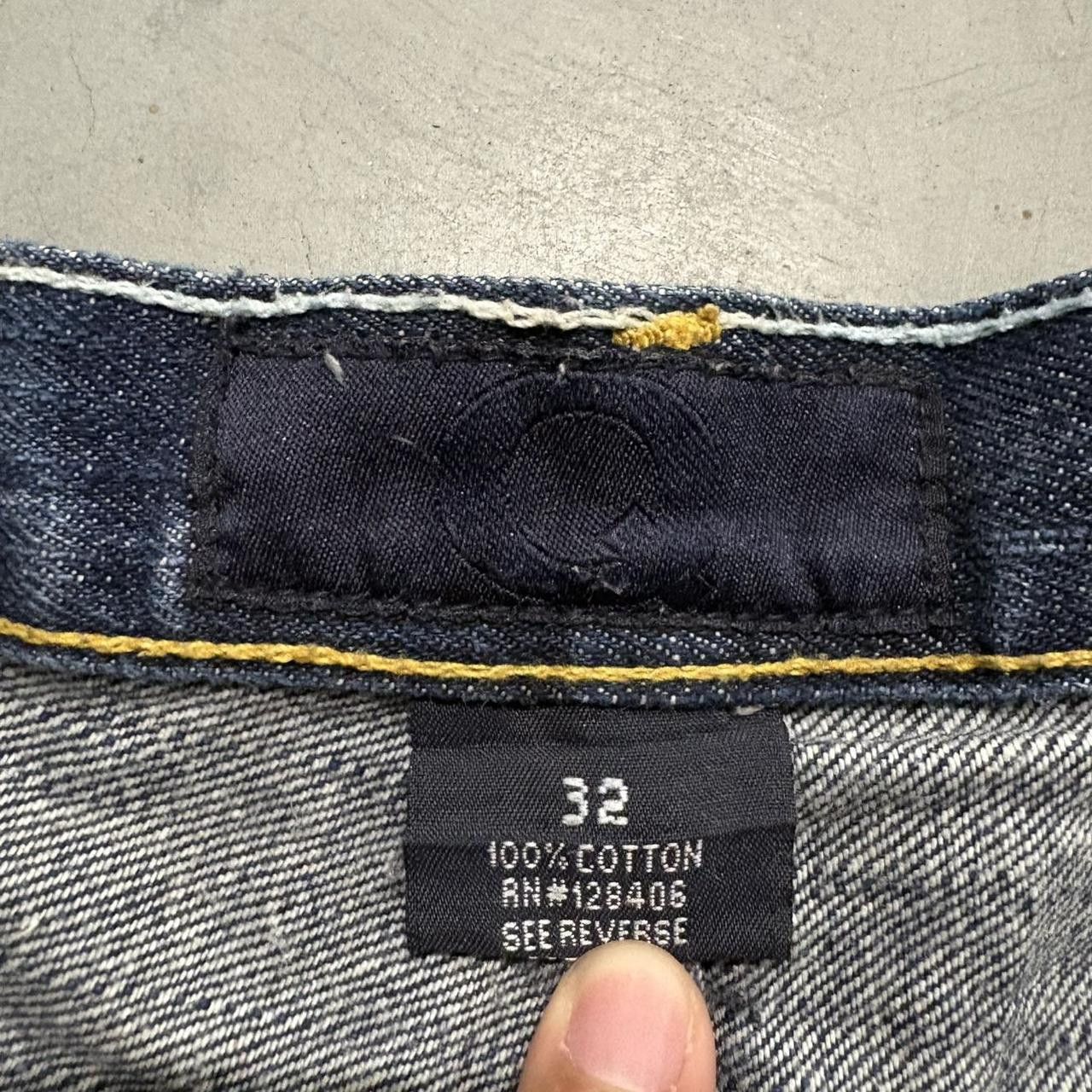 Vintage Crazy Vintage Y2K/2000s Baggy Qruel 90s Y2K Indie Streetwear Dark Blue Wash Denim Jeans! Size US 32 / EU 48 - 6 Thumbnail