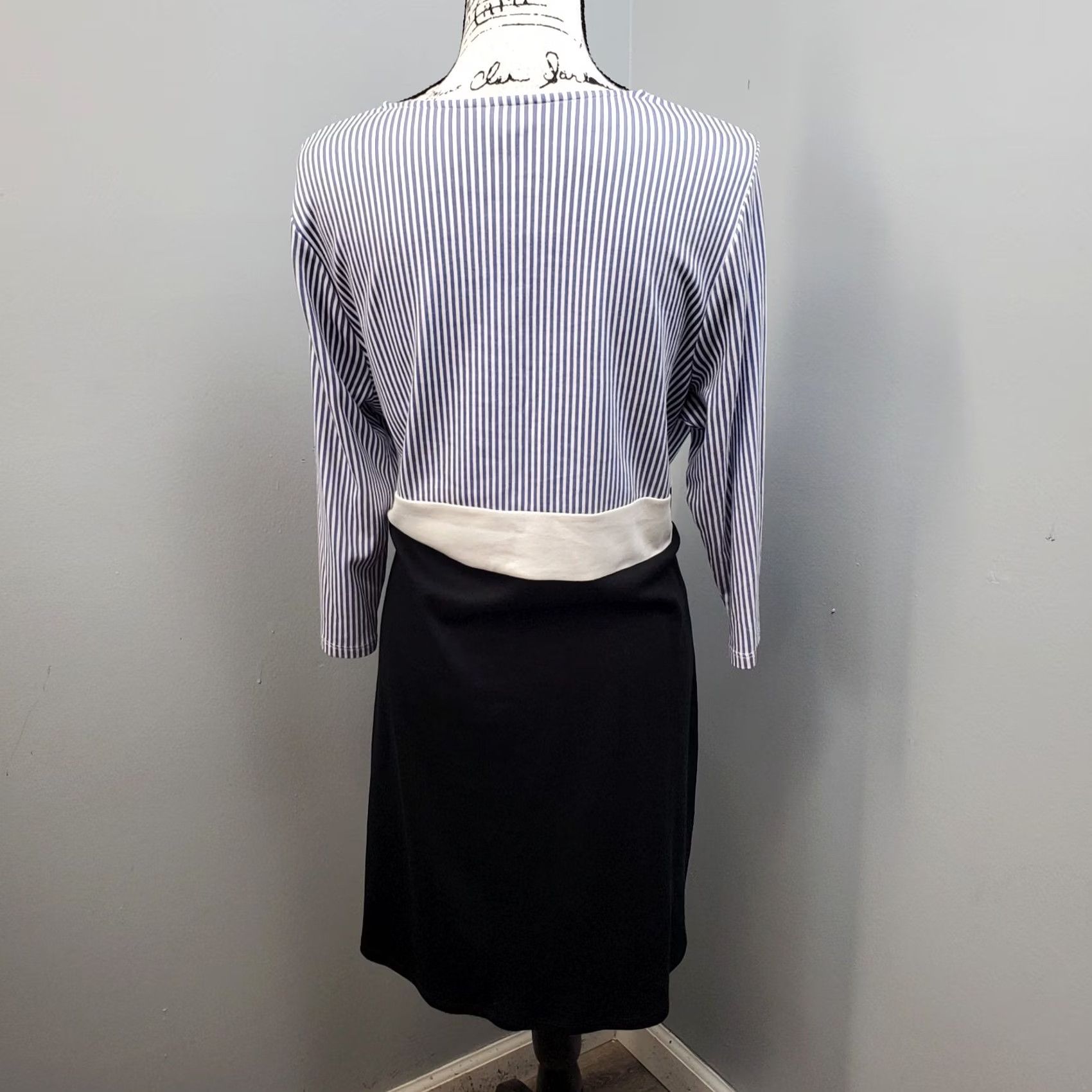J. Jill J. Jill Womens Shift Dress Mult Striped Knit Casual Long Sleeve Round Neck PL Size Size L / US 10 / IT 46 - 2 Thumbnail