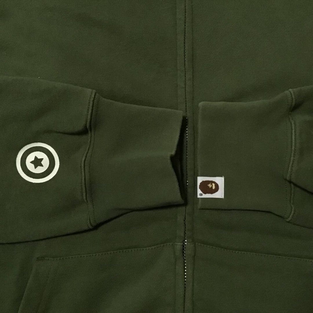 Bape BAPE Ape head full zip hoodie green x 1st camo a bathing ape Size US XL / EU 56 / 4 - 7 Thumbnail
