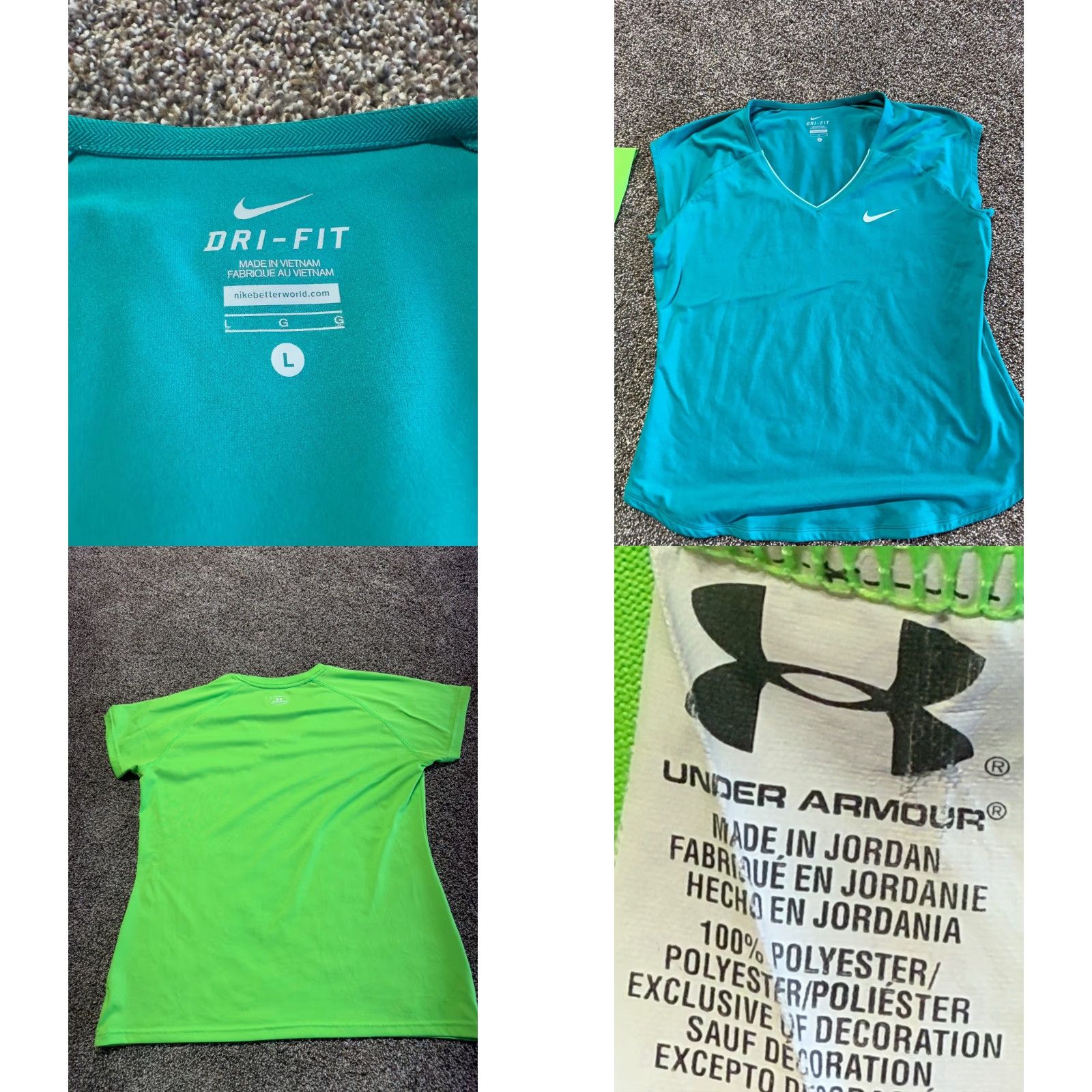 Under Armour Nike & Under Armour Women Shirt Lot Of 2 Size Large Lightweight Workout Running Size L / US 10 / IT 46 - 8 Thumbnail