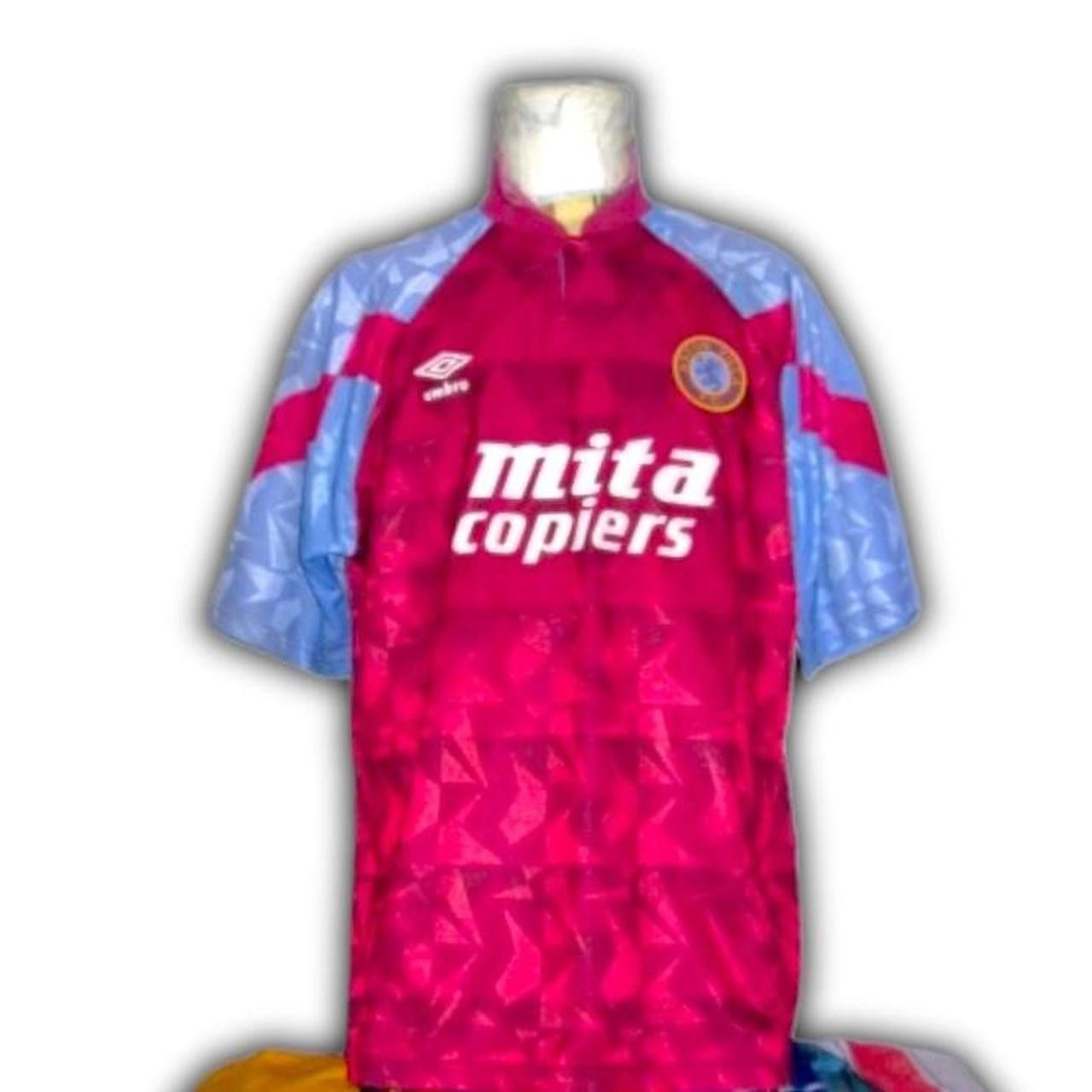 Umbro Aston Villa England 1990 1991 Home shirt jersey Size US L / EU 52-54 / 3 - 1 Thumbnail