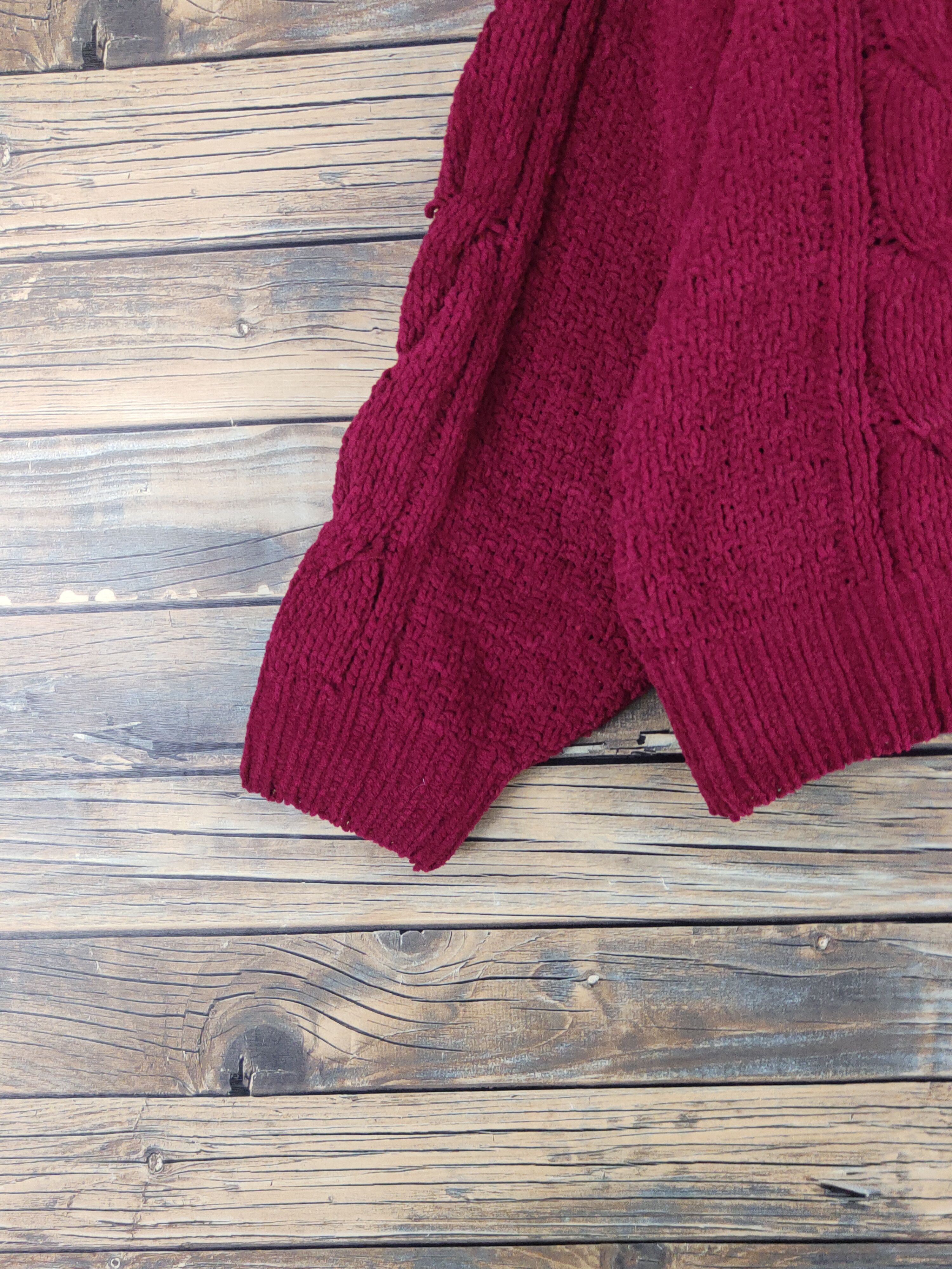 Aran Isles Knitwear Ingni Red cable Knitwear Crop Tops #W1240 Size M / US 6-8 / IT 42-44 - 4 Thumbnail