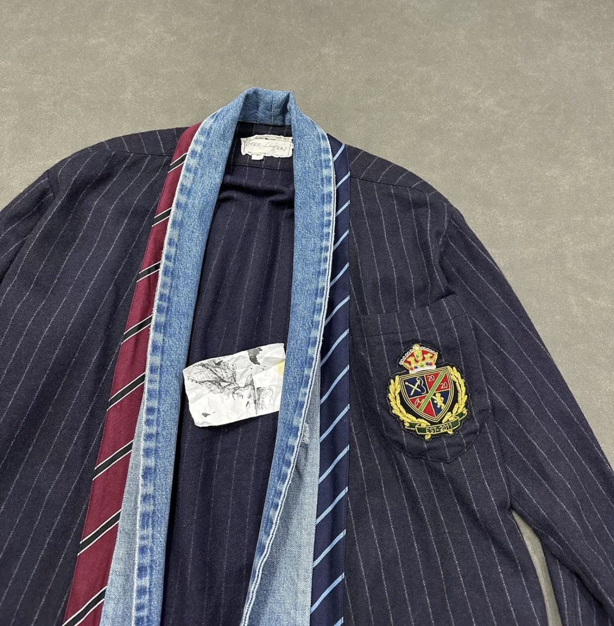 Greg Lauren Greg Lauren GL Classic Preppy Wool Denim Patchwork Robe Size US M / EU 48-50 / 2 - 5 Thumbnail