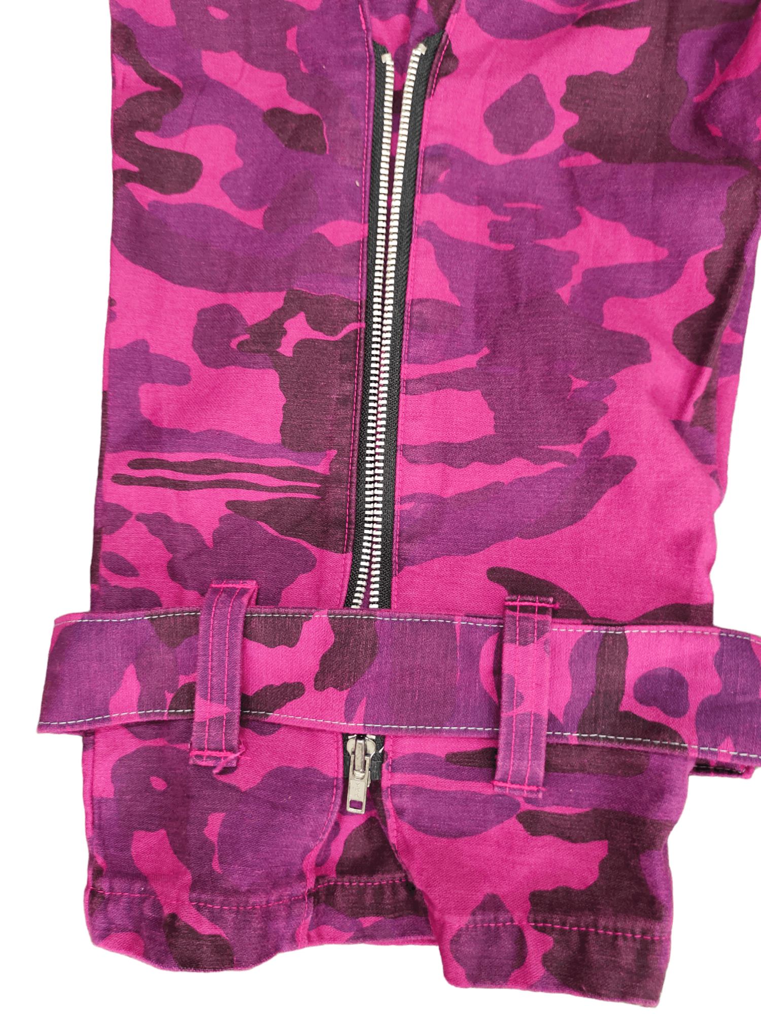 If Six Was Nine Japanese Brand 1409 Bondage Zipper Camo Fatigue Cropped Size US 29 - 18 Thumbnail