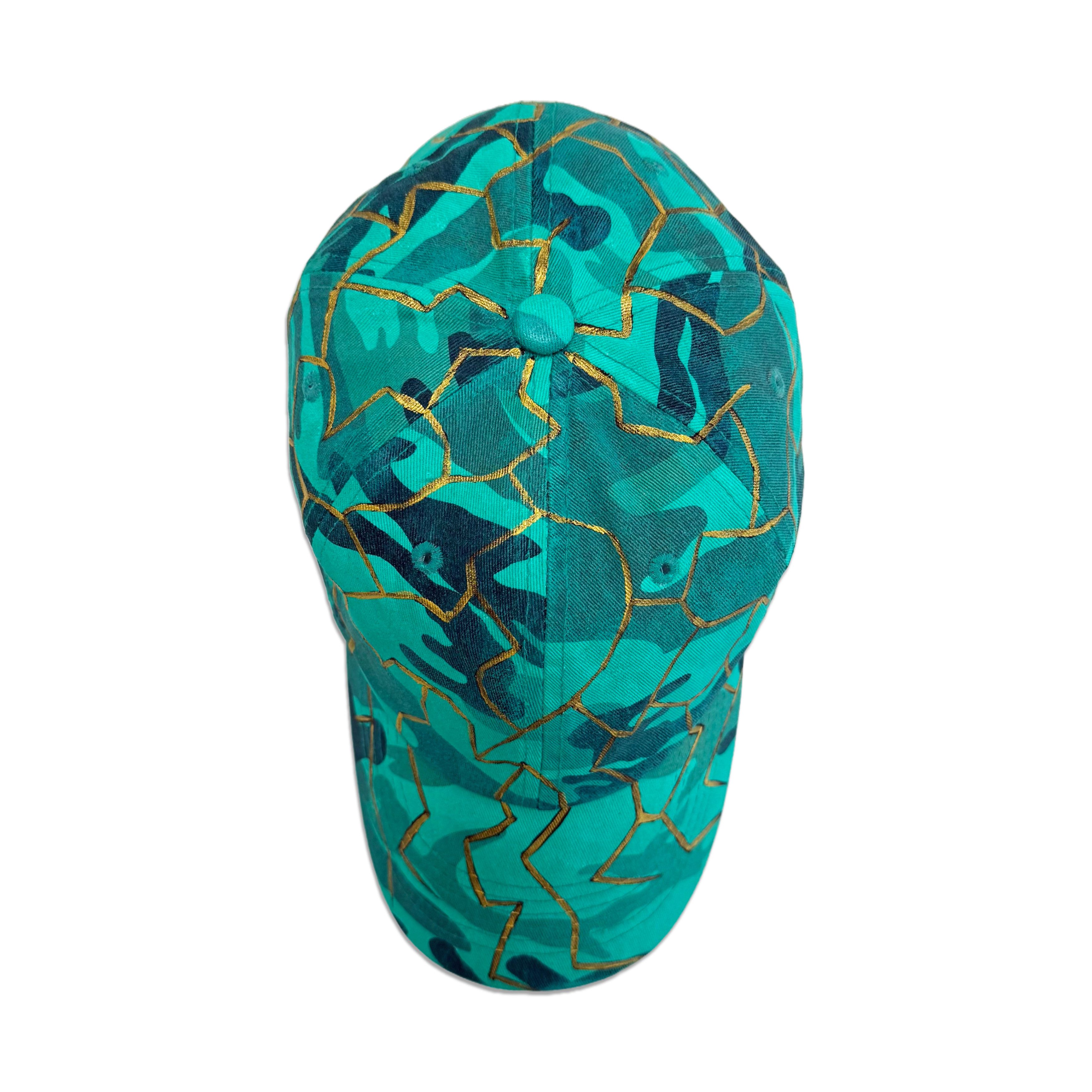 Other Suture Studios Hand Painted Kintsugi Camouflage 6-Panel Hat Size ONE SIZE - 2 Thumbnail