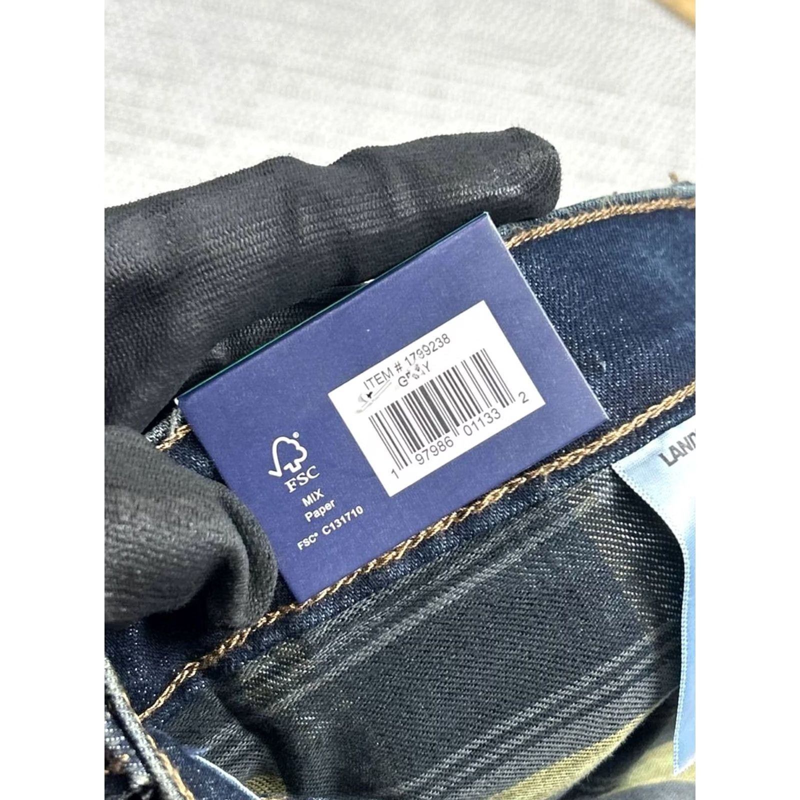 Lands' End Lands' End Jeans Men 38 Blue Denim Straight 5-Pocket Regular Rise Mid Lined 38x29 New Size US 38 / EU 54 - 7 Thumbnail