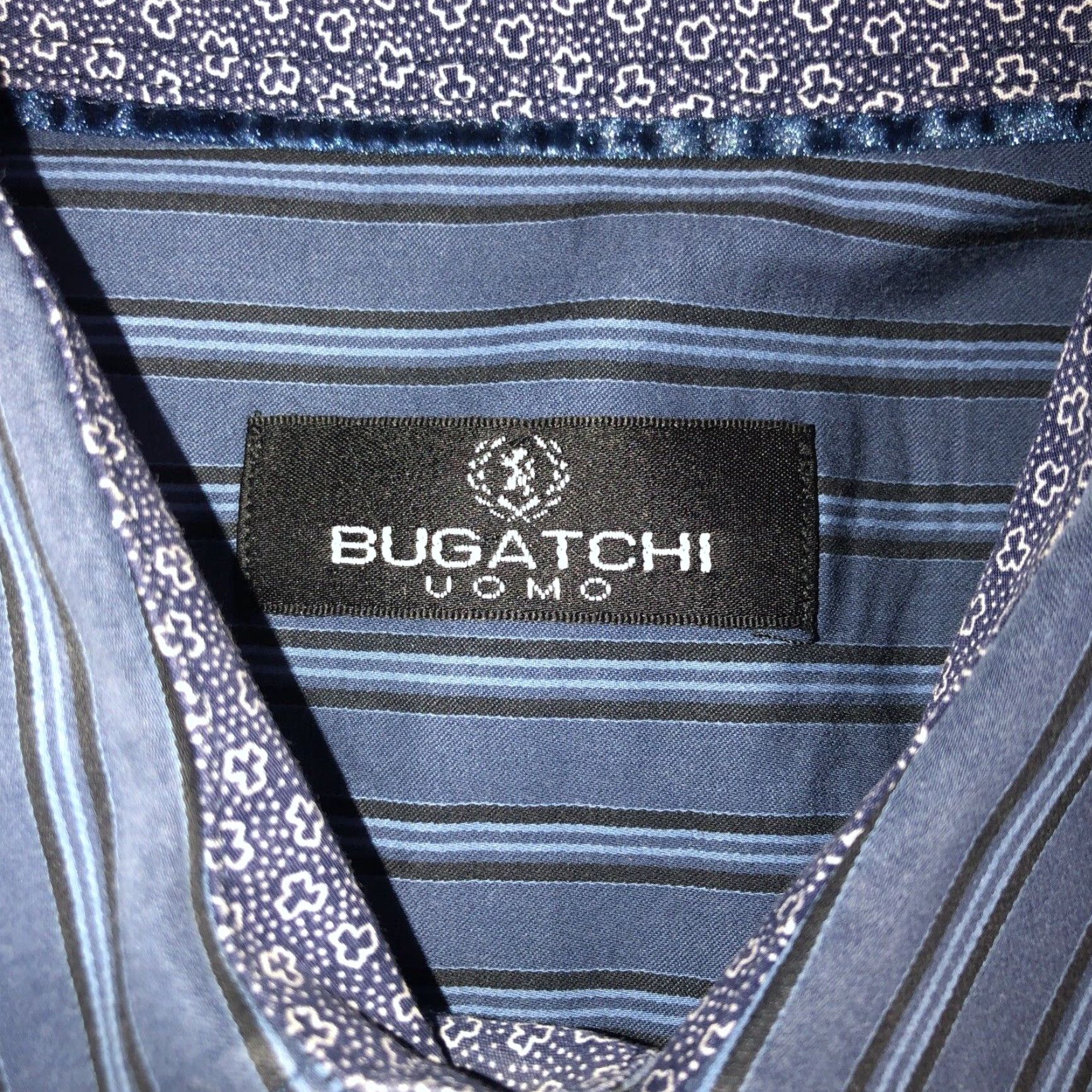 BUGATCHI VINTAGE Bugatchi Uomo Men's Shirt Long Sleeve Blue Striped Button-Up XL Size US XL / EU 56 / 4 - 3 Thumbnail