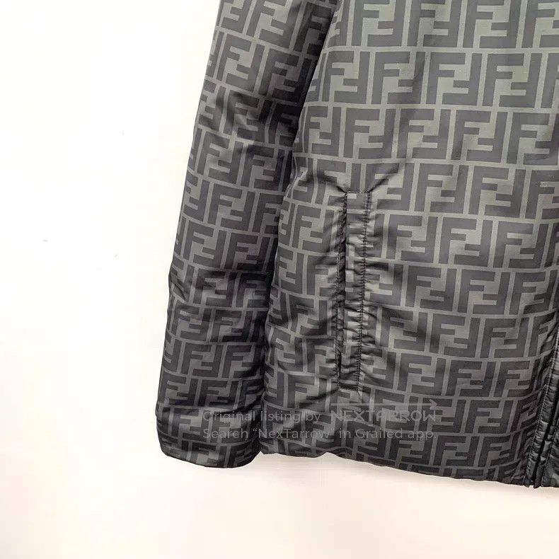 Fendi Fendi Contrast Color Logo Fleur-de-lis Print Hooded Zip-Up Size US M / EU 48-50 / 2 - 8 Thumbnail