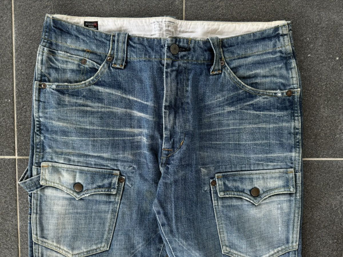 Japanese Brand Vintage Bartack Cargo Carpenter Jeans Size US 33 - 3 Thumbnail